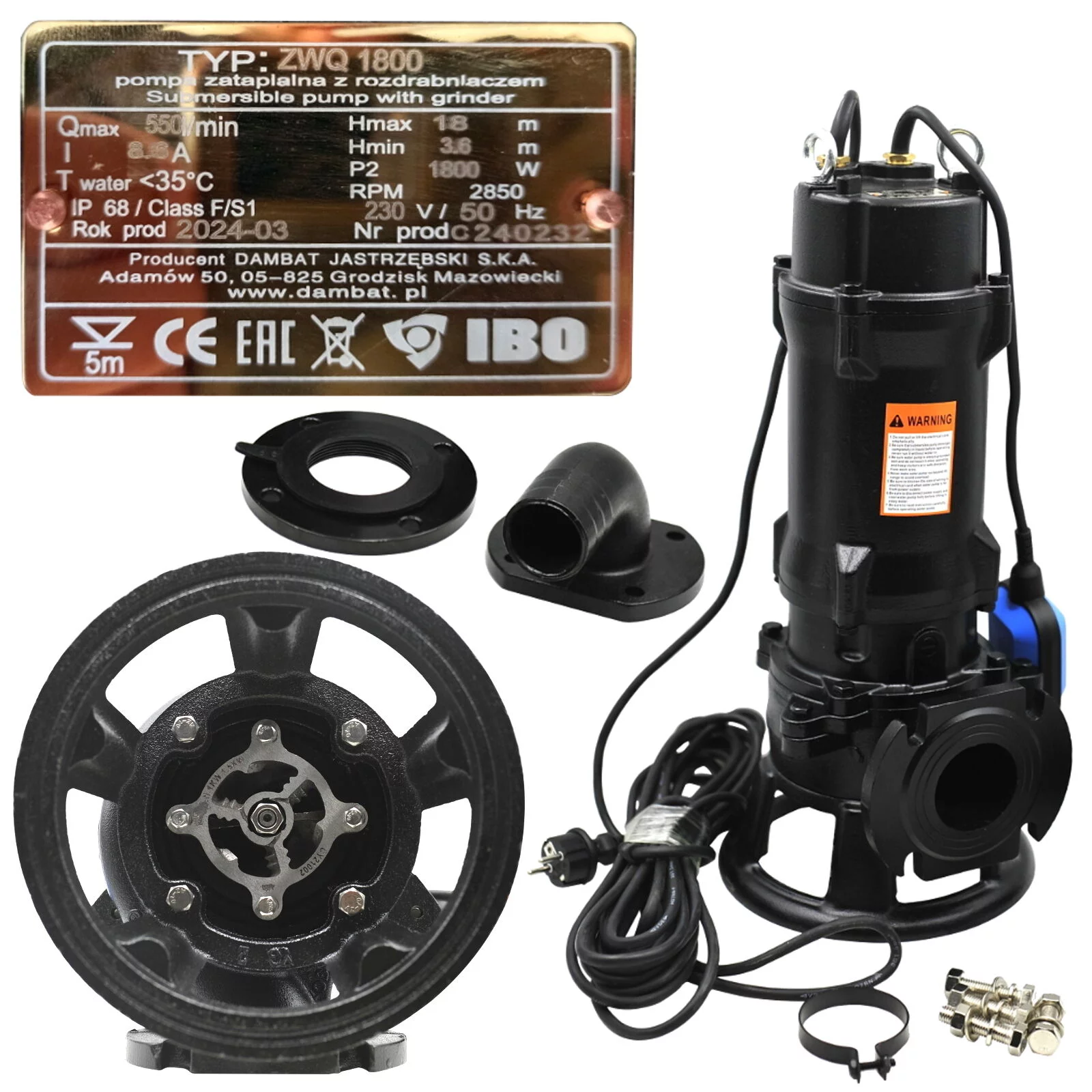 POMPA ZATAPIALNA 1800W