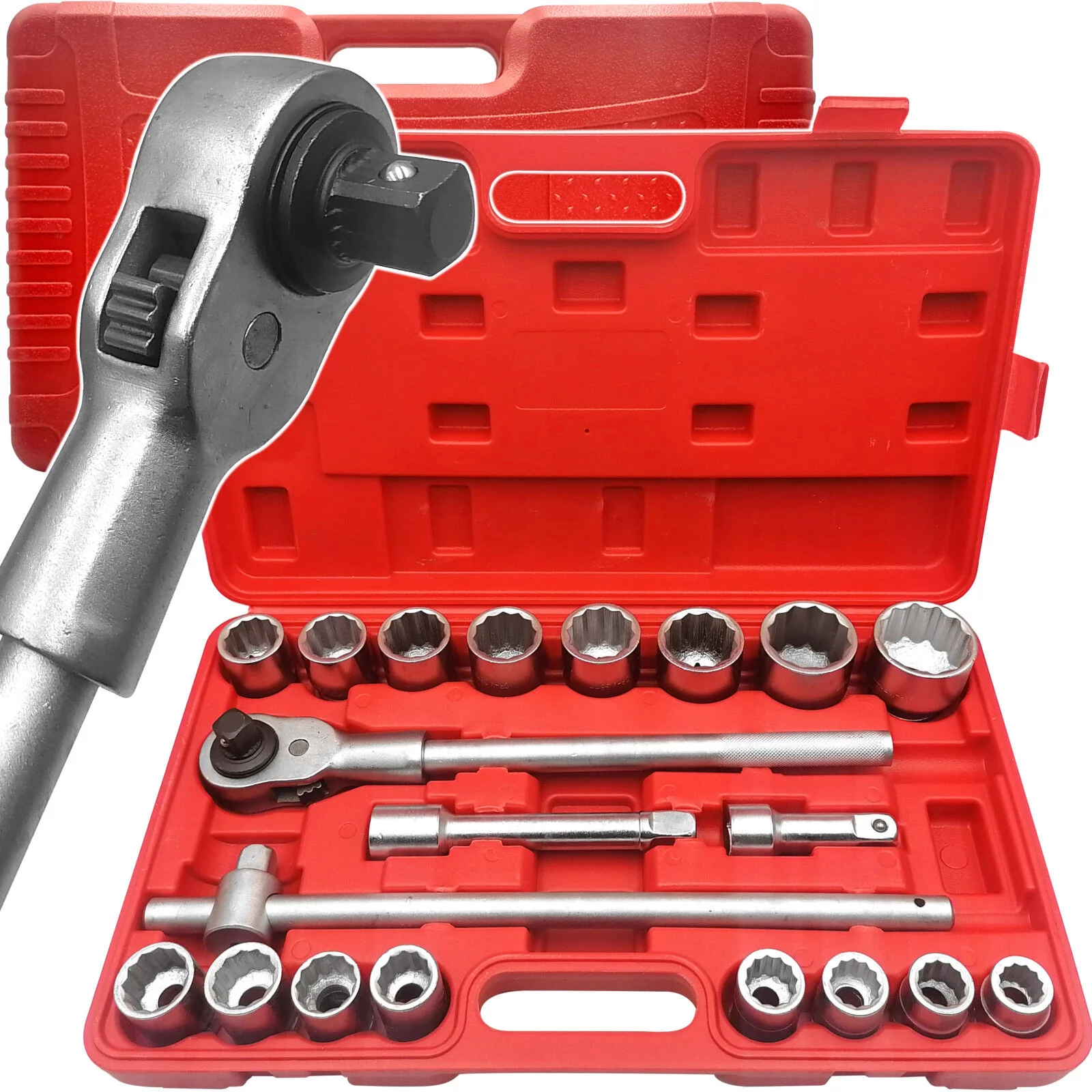 KLUCZE NASADOWE 21SZT 3/4 19-50MM 12-KĄT M58253