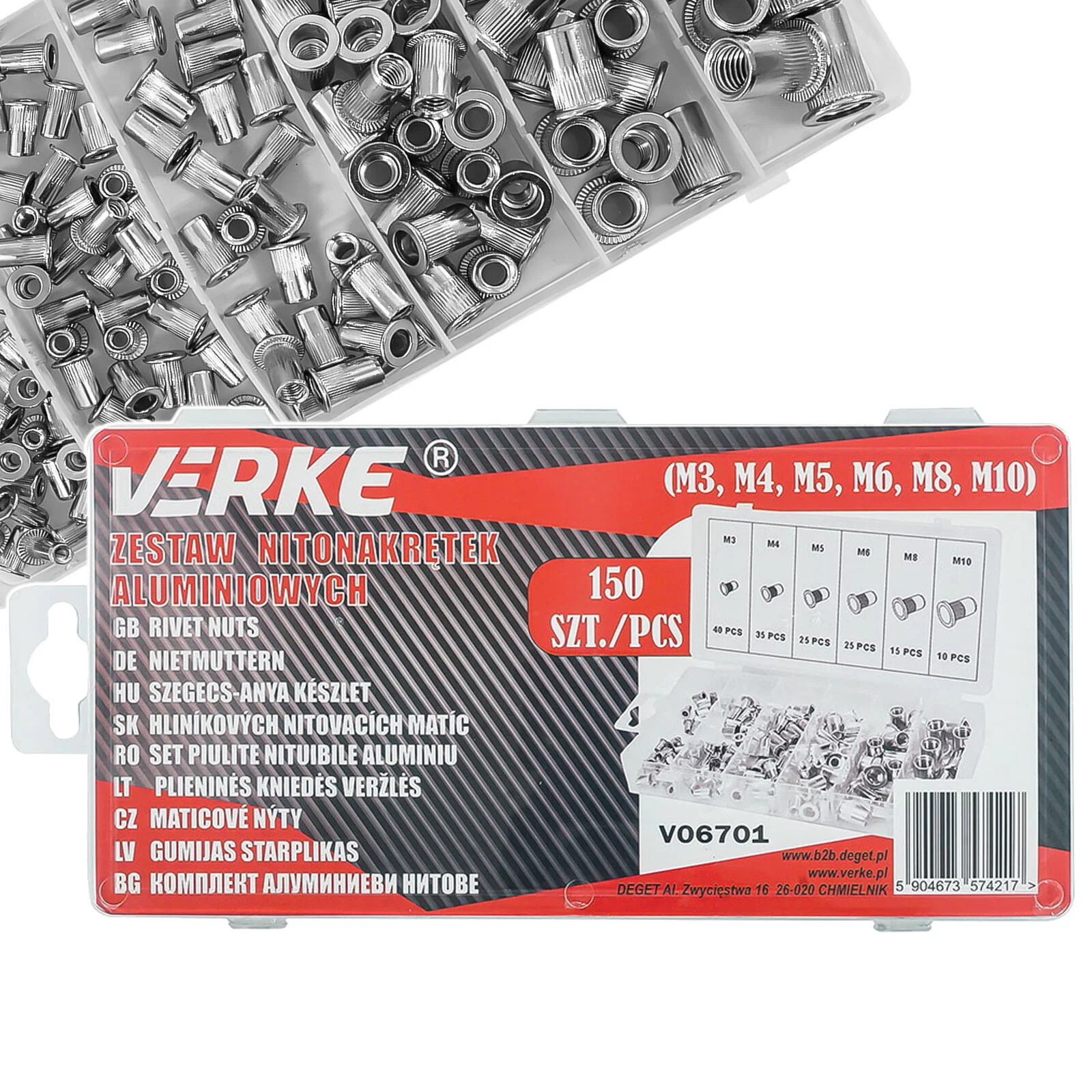 NITONAKRĘTKI 150szt. ALU V06701