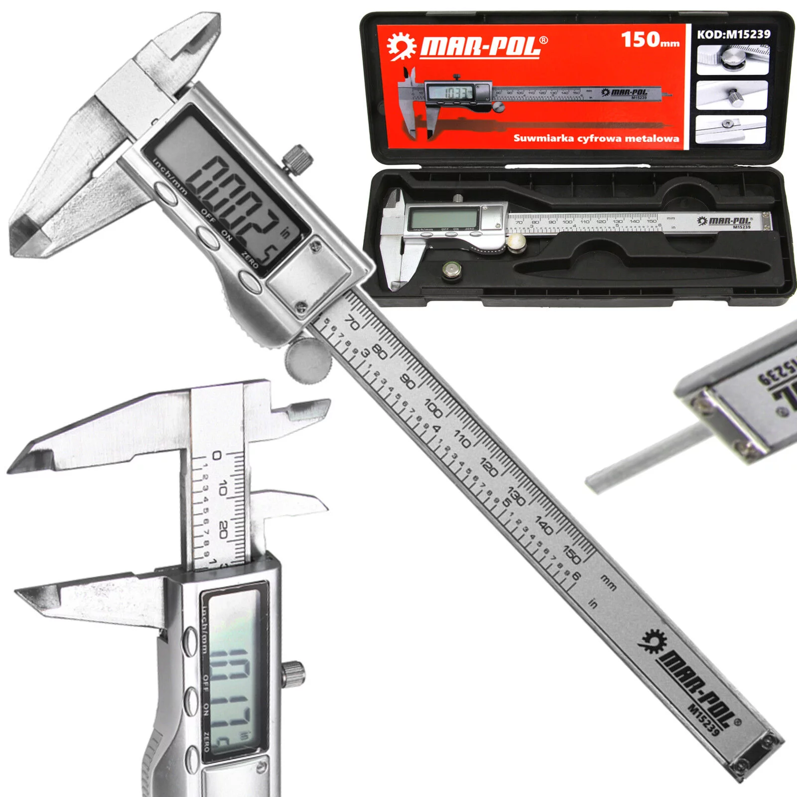 SUWMIARKA ELEKTRONICZNA 150mm METAL