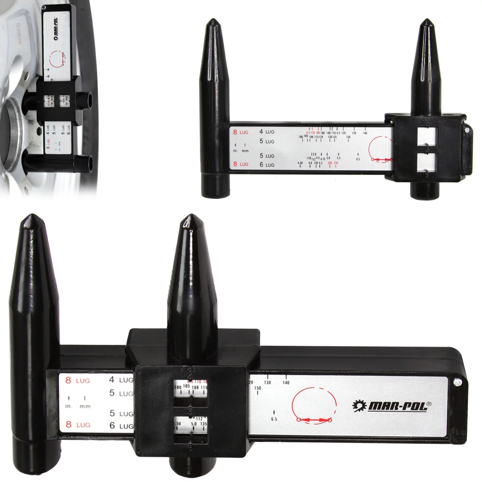 MIERNIK ROZSTAWU ŚRUB 4-8 OTWORÓW