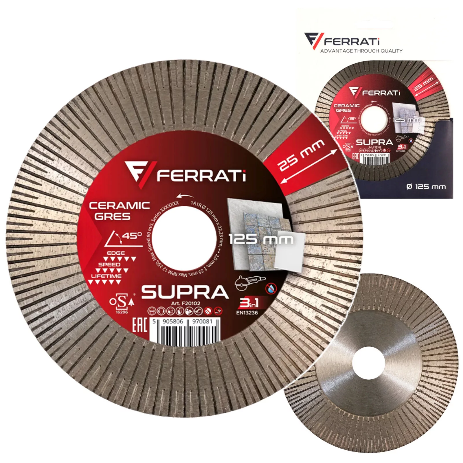 TARCZA DIAM. 125MM TNĄCA I SZLIFUJĄCA 1AIR SUPRA