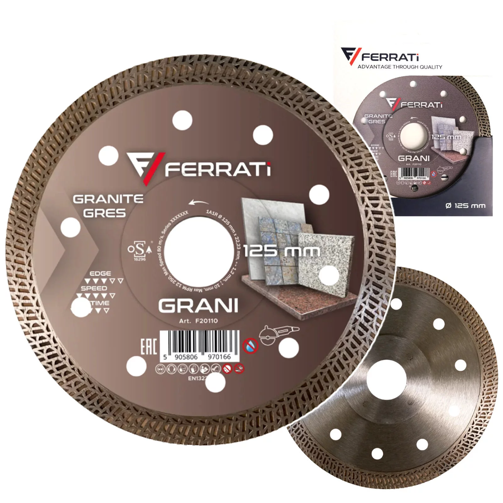 TARCZA DIAM. 125MM TNĄCA I SZLFUJĄCA 1AIR GRANI