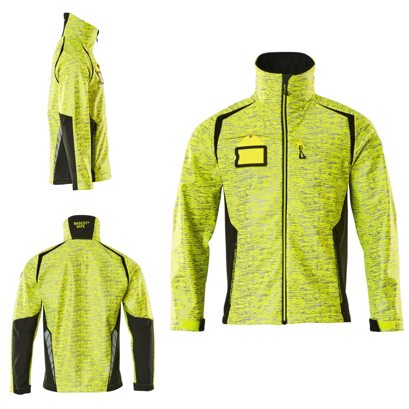 BLUZA ROBOCZA SOFTSHELL HI-VIS YELLOW/BLACK L