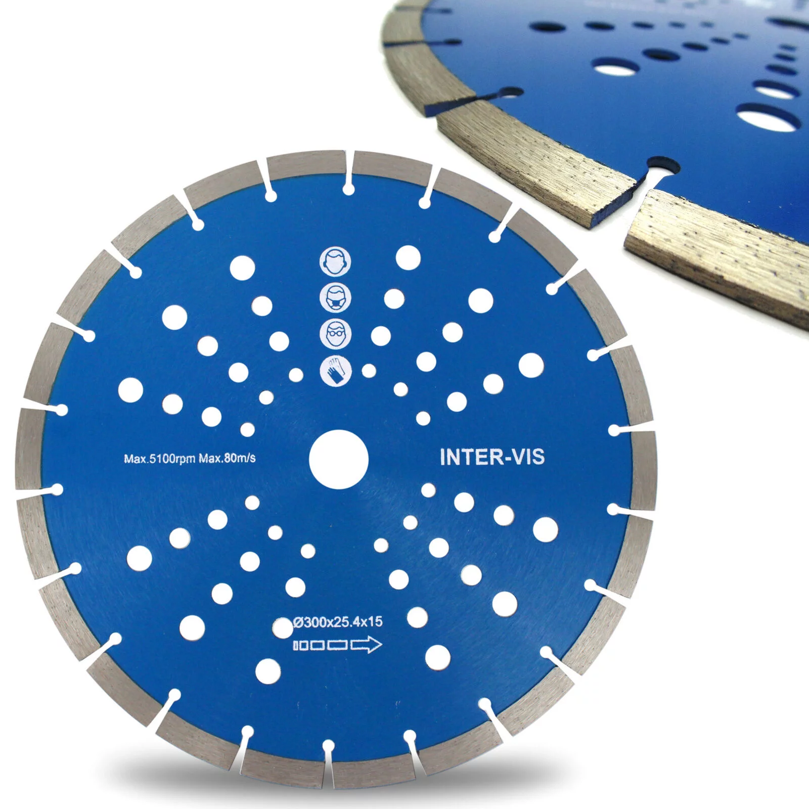 TARCZA DIAMENTOWA 300mm SEG z otworami NIEB.