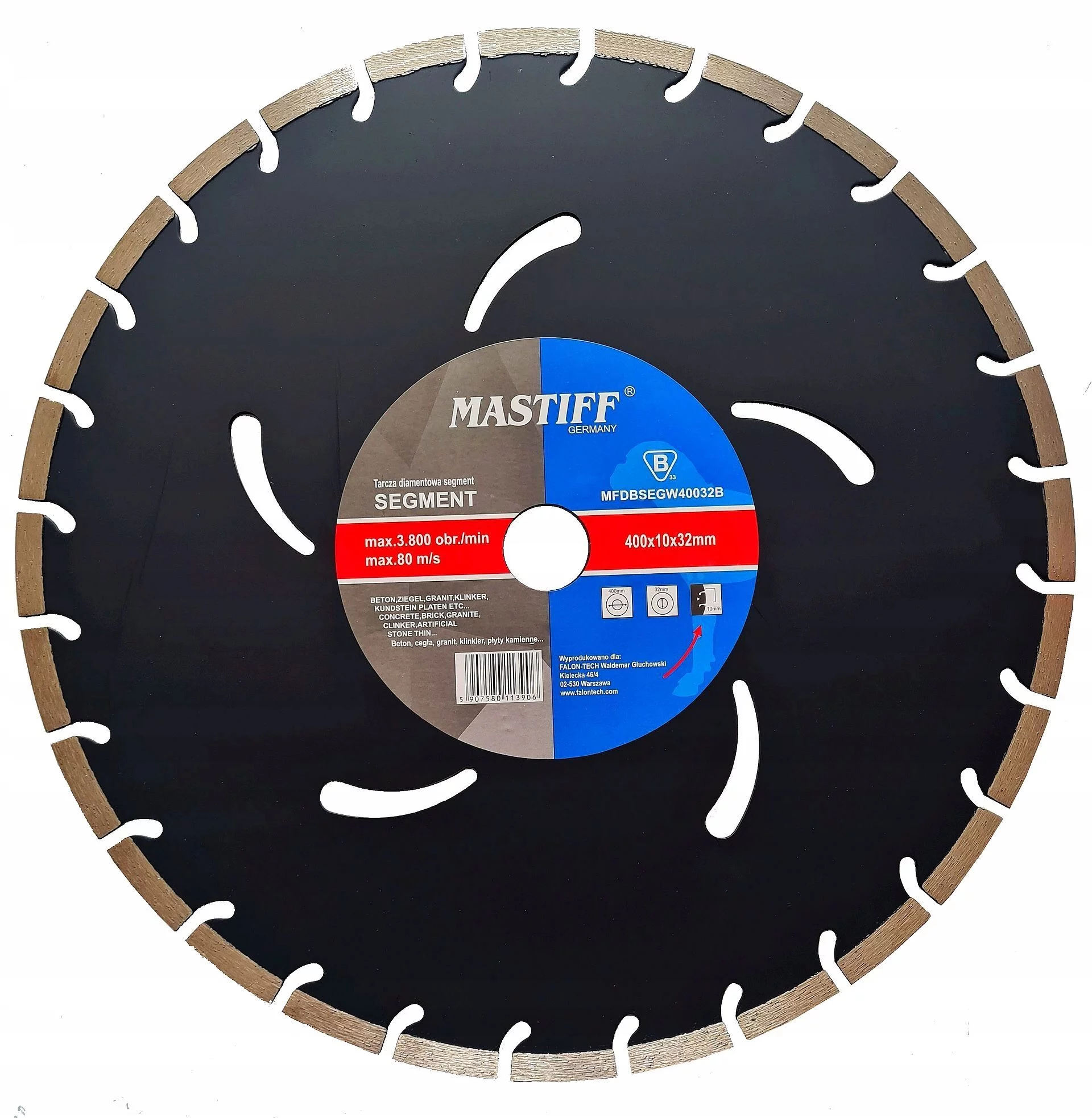 TARCZA DIAMENTOWA 400mm SEGMENT 32mm