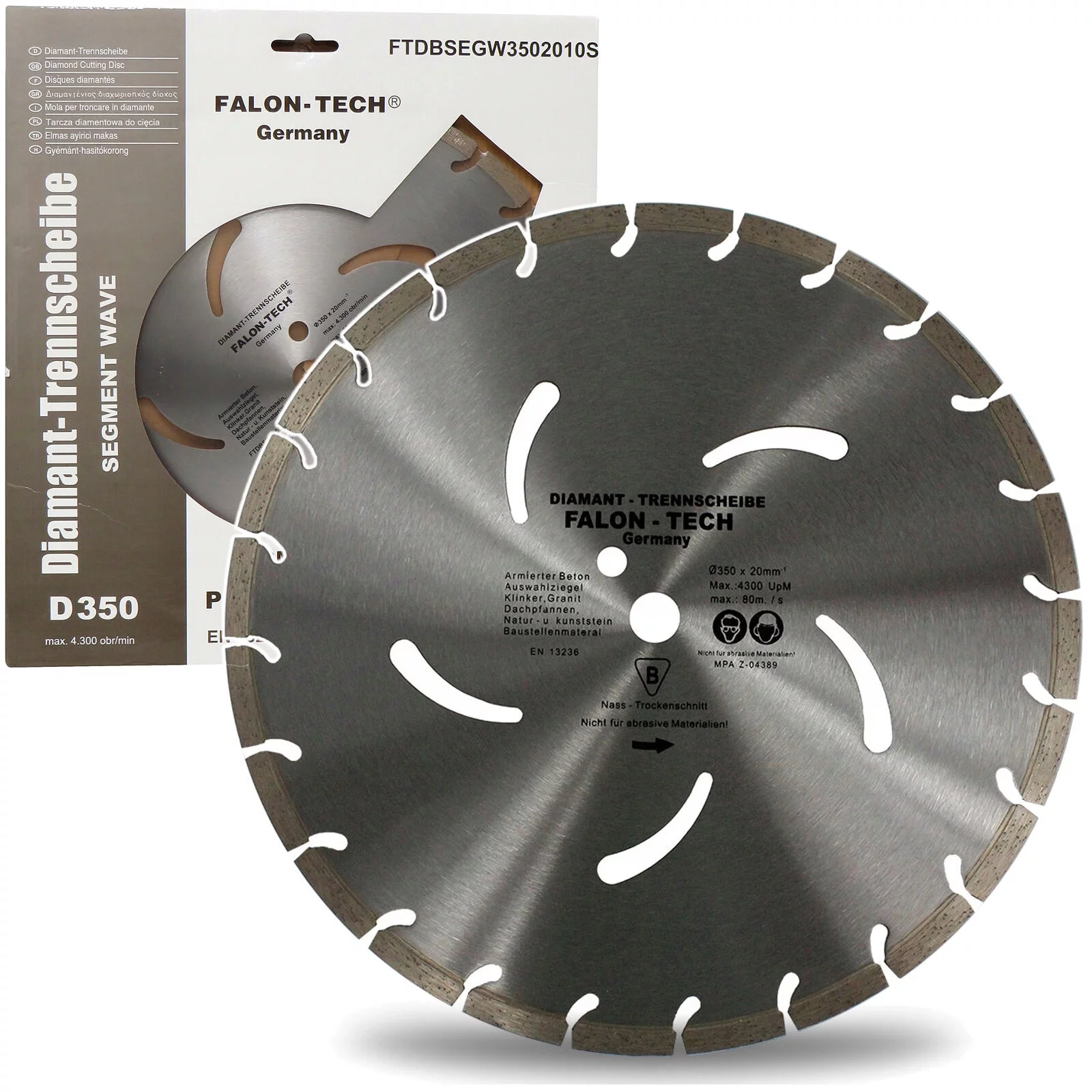 TARCZA DIAMENTOWA 350mm SEGMENT 20mm