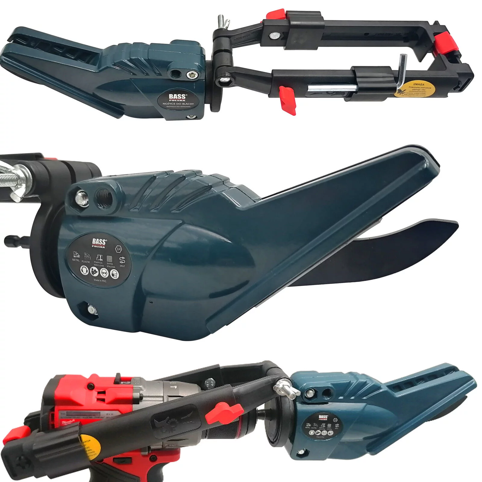 Głowica do wiertarki wkrętarki nożyce do blachy