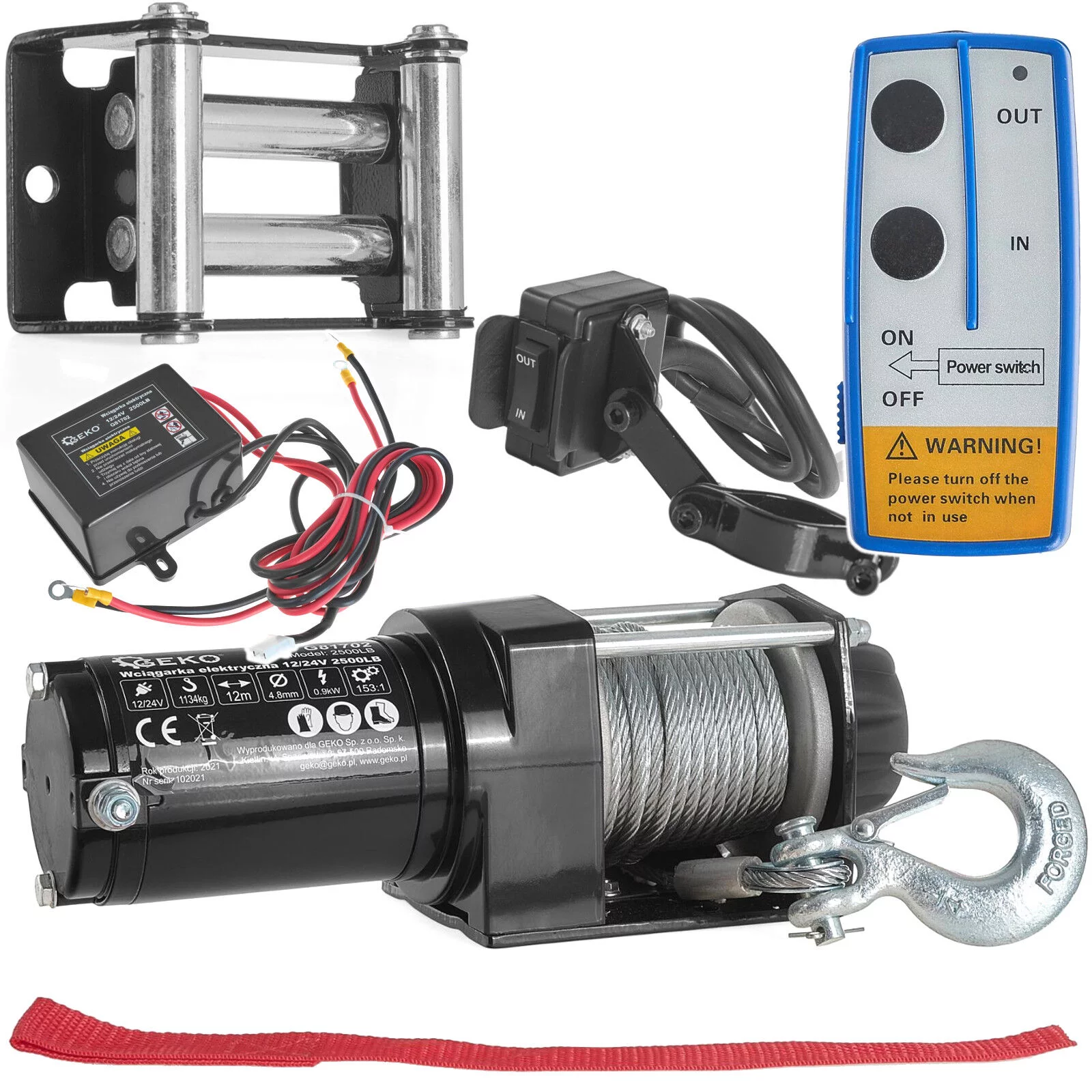 WYCIĄGARKA 12V 2500LBS