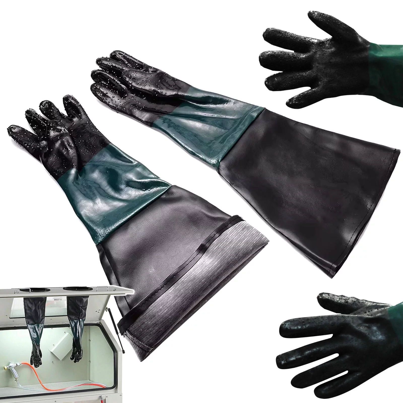 RĘKAWICE OCHRONNE DŁUGIE do PIASKARKI