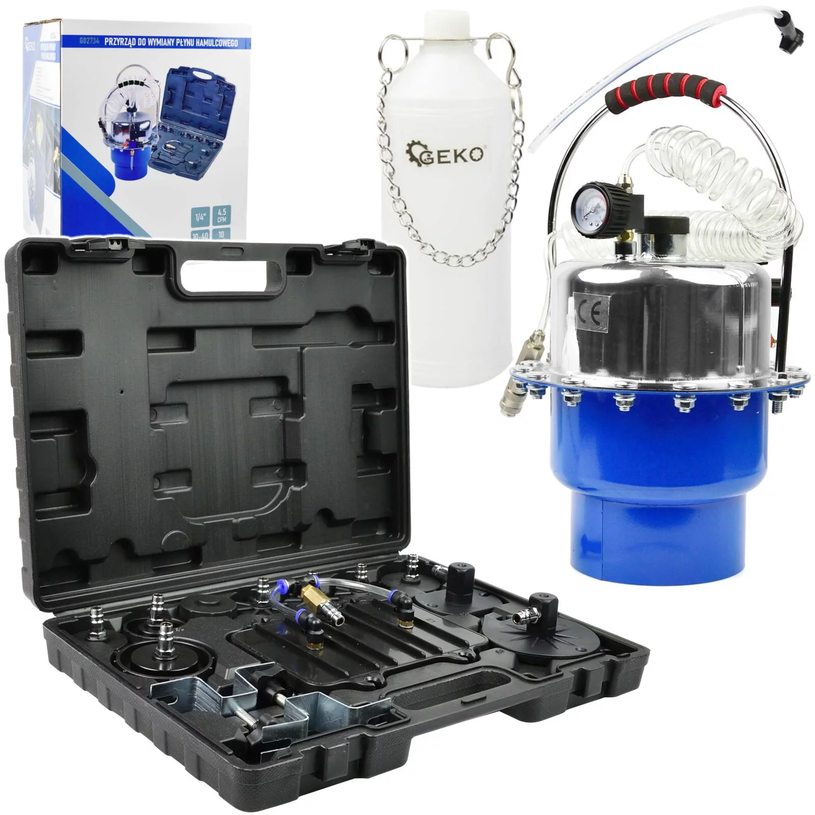 PRZYRZĄD DO WYMIANY PŁYNU HAMULCOWEGO zestaw