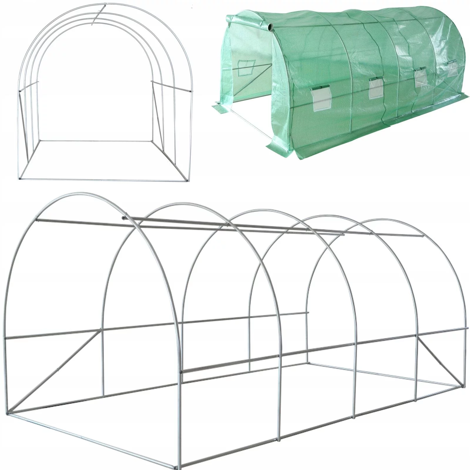 Stelaż tunelu 4x2,5x2m bez pokrycia folii