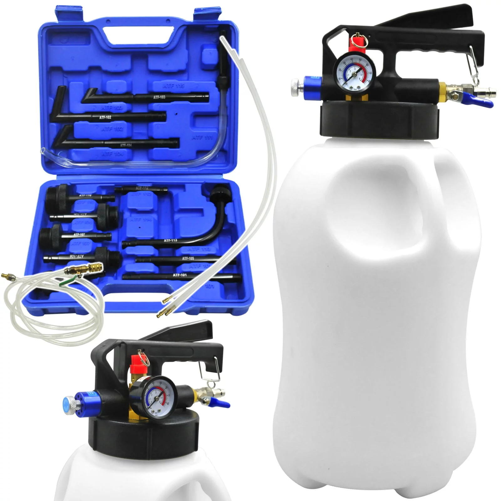 POMPA WYMIANY OLEJU SKRZYNI AUTOMAT 10L adaptery