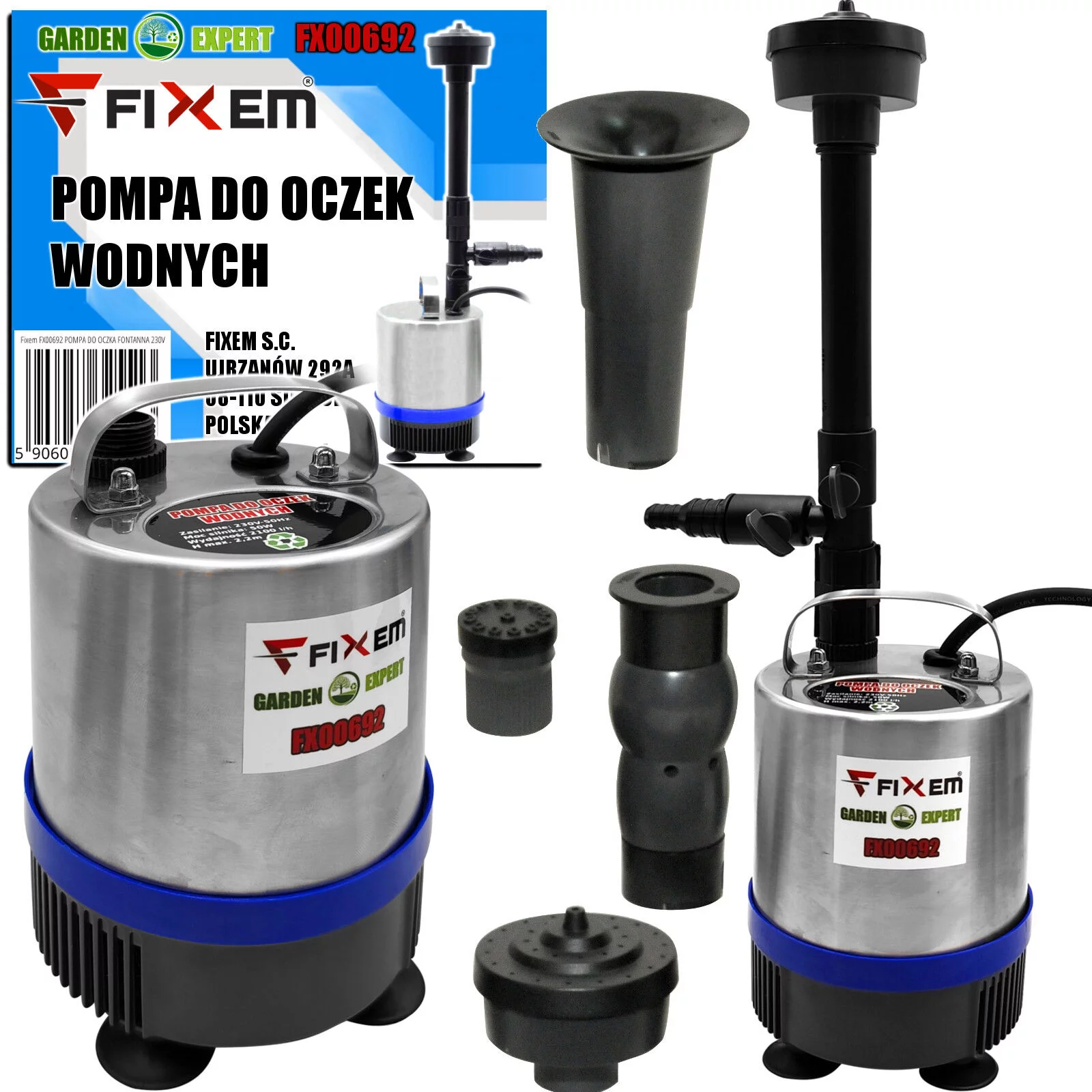 POMPA DO OCZKA FONTANNA 230V