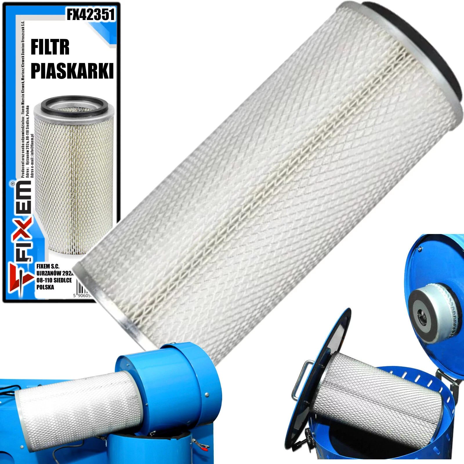 FILTR PIASKARKI BEZPYŁOWEJ i KABINOWEJ