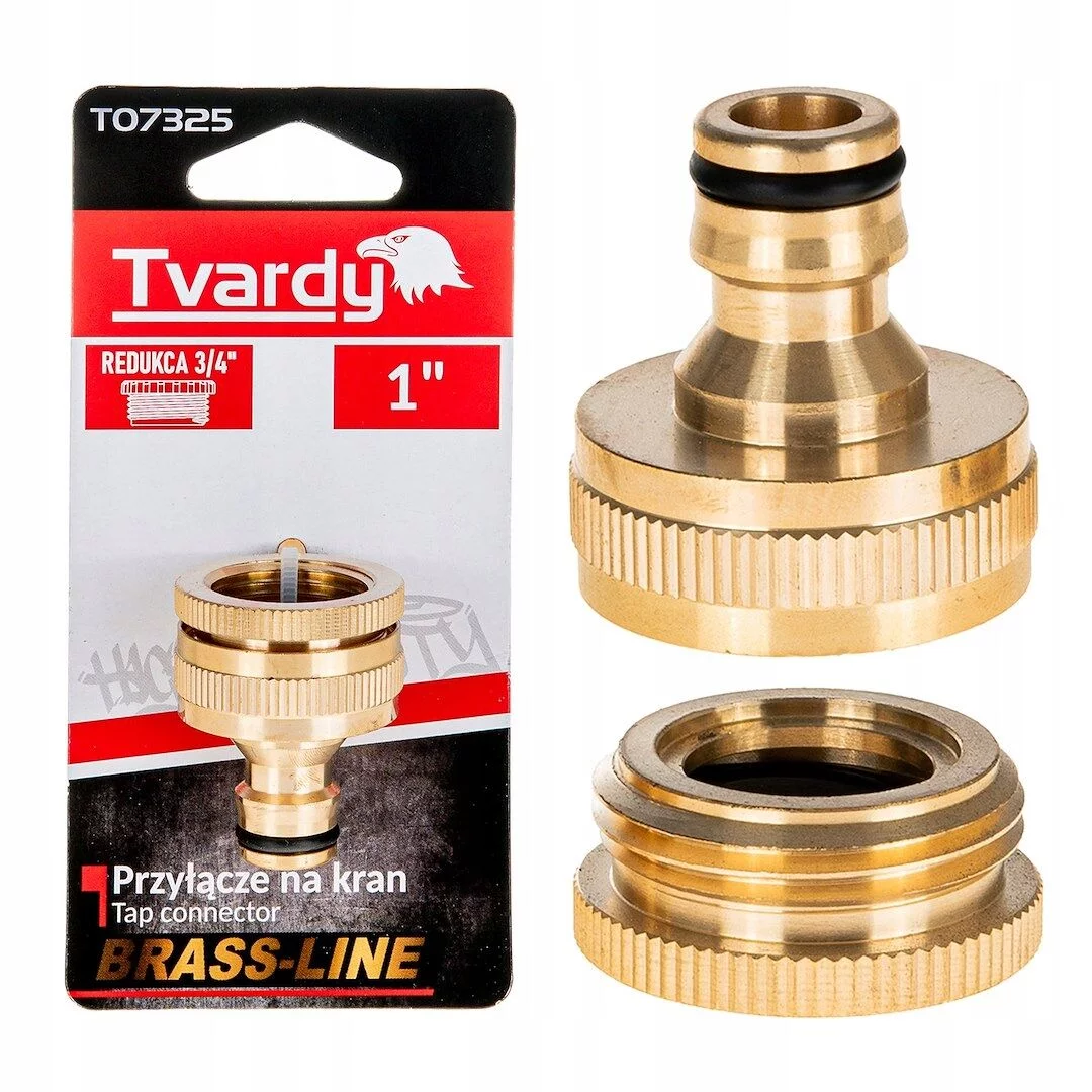 Przyłącze na kran 1" z redukcją 3/4" BRASS-LINE