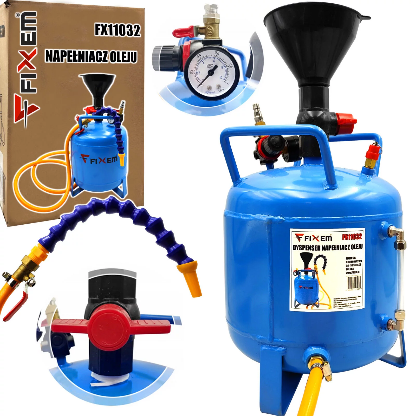 DYSPENSER NAPEŁNIACZ OLEJU 10L 11032