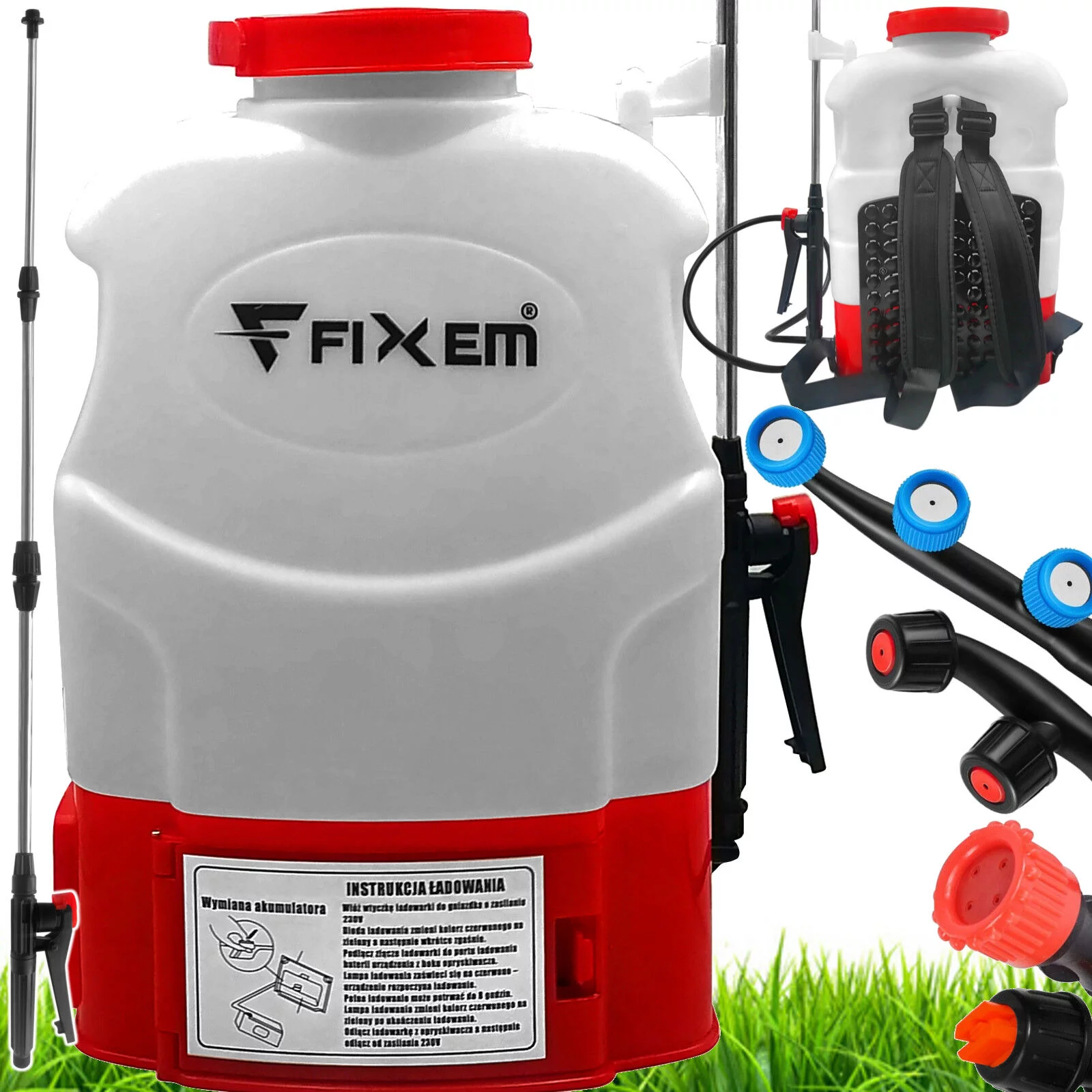OPRYSKIWACZ AKUMULATOROWY OGRODNICZY ROZPYLACZ PLECAKOWY ELEKTRYCZNY 20L