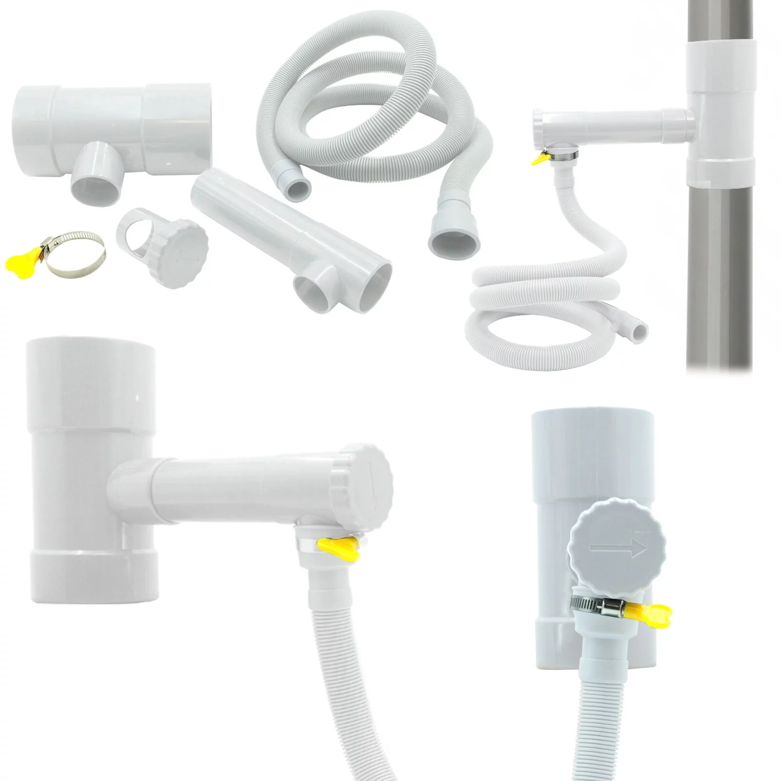 ZBIERACZ WODY Z RYNNY 100mm biały