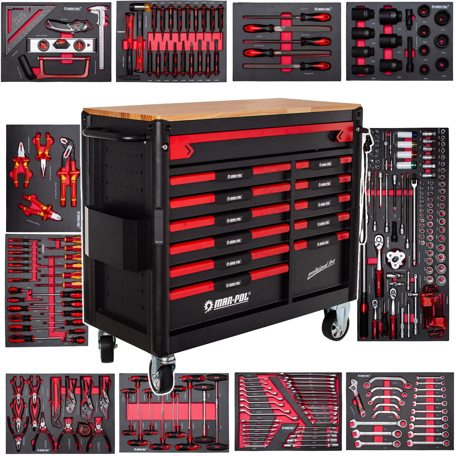SZAFKA SERWISOWA 12-SZUFLAD 293el.