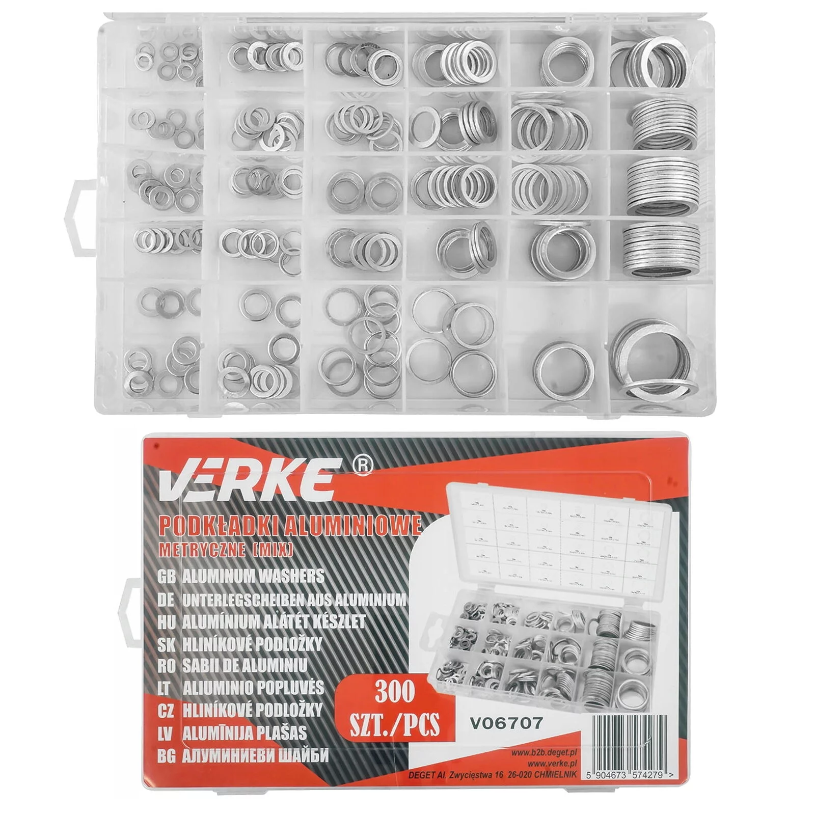 PODKŁADKI ALUMINIOWE ZESTAW 300szt