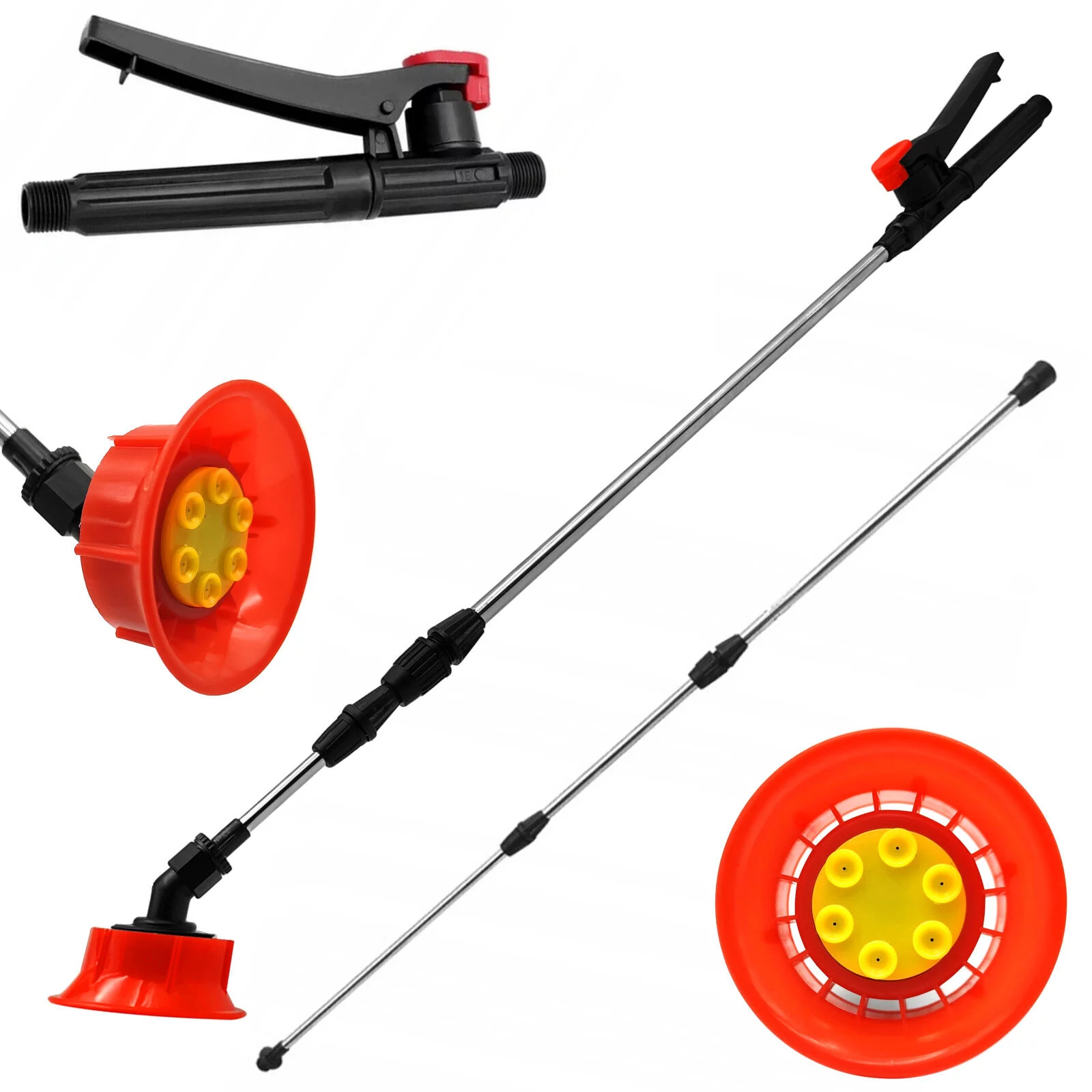 LANCA OPRYSKIWACZA ROZSUWANA TELESKOPOWA 45- 118cm + RĄCZKA + DYSZA KIELICH