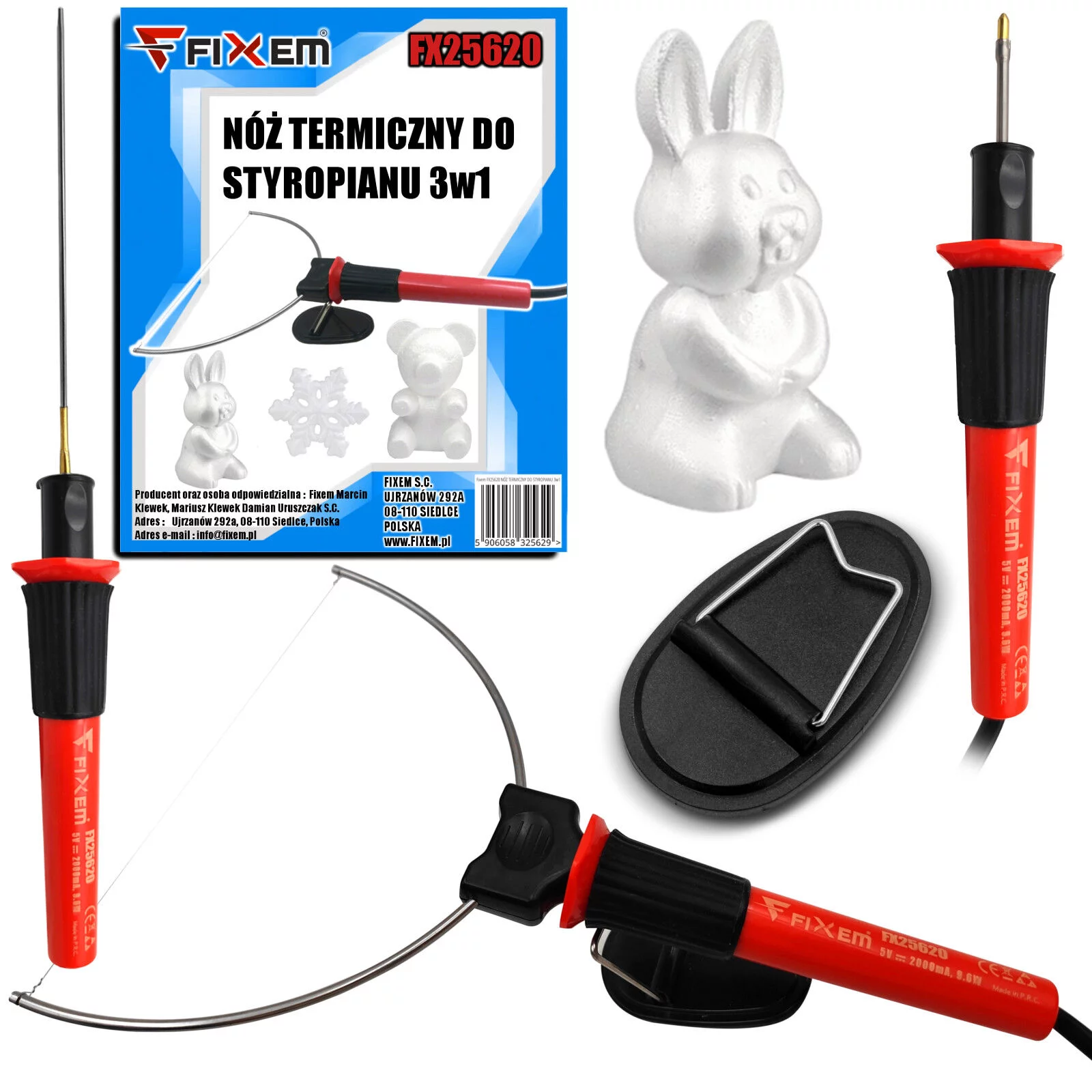 NÓŻ TERMICZNY DO STYROPIANU 3w1