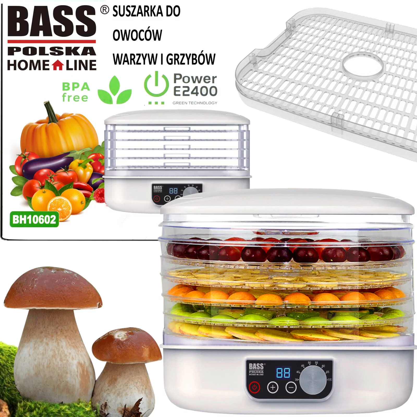 SUSZARKA OWOCÓW WARZYW GRZYBÓW BH10602