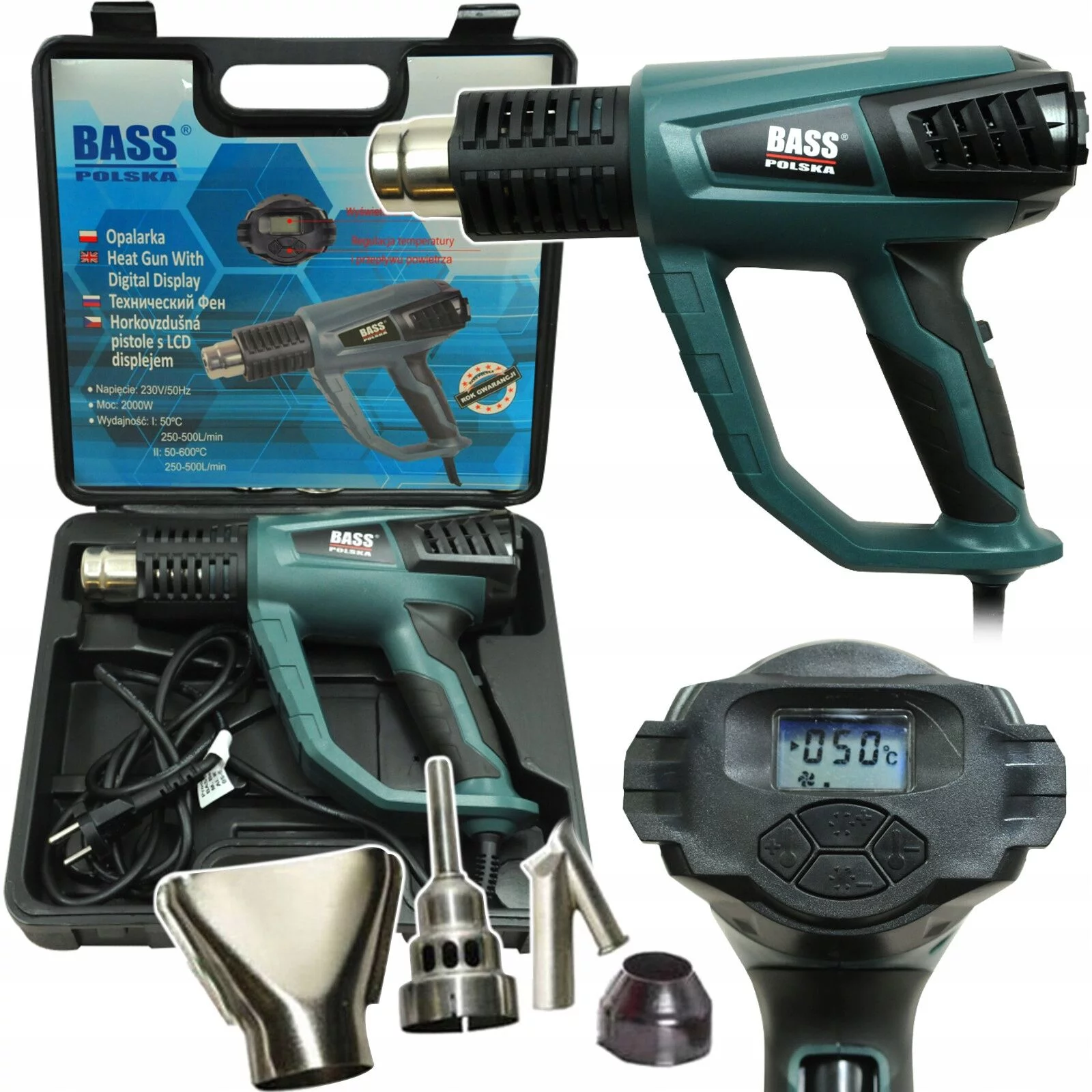 SPAWARKA OPALARKA 2000W LCD AKCESORIA