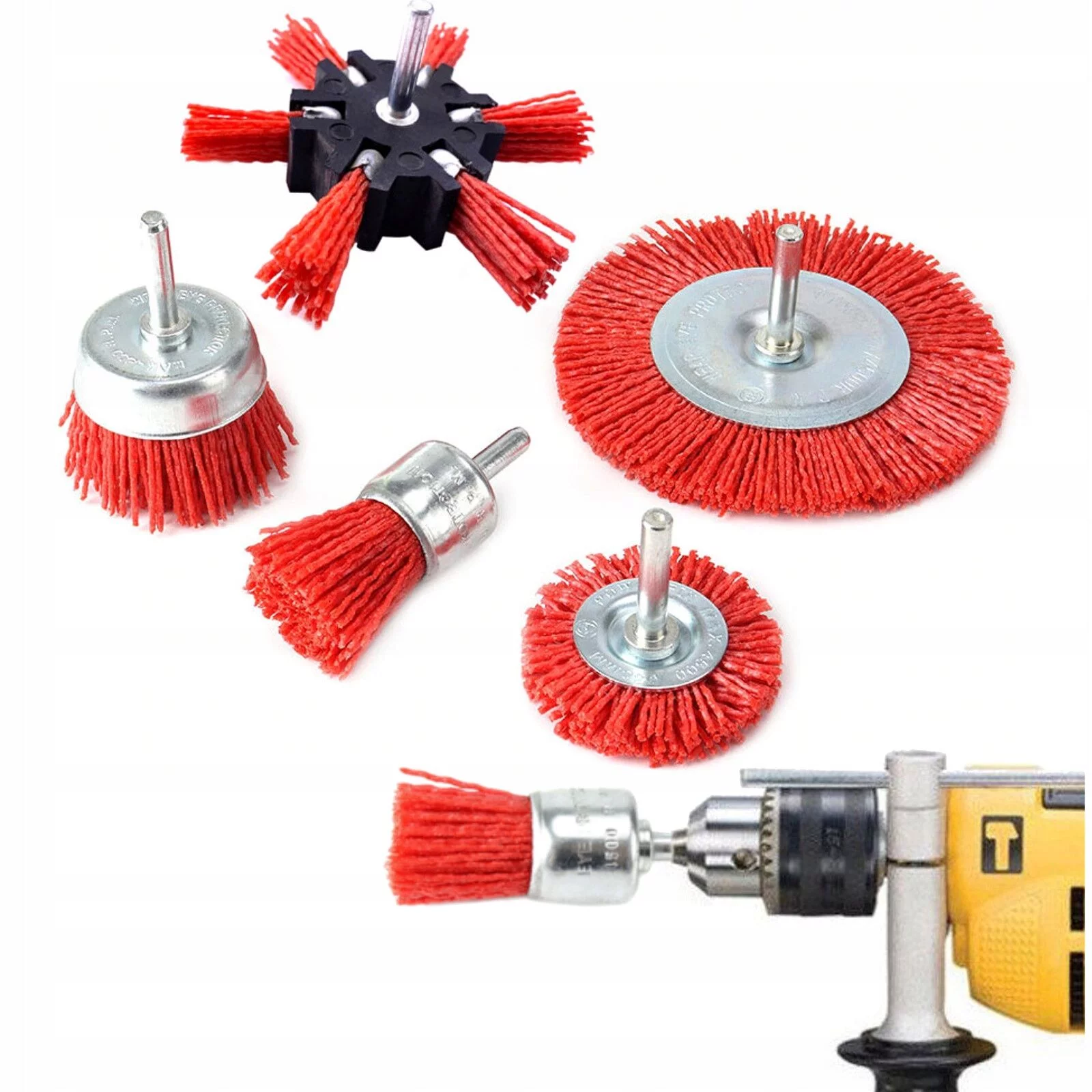 SZCZOTKI NYLONOWE ZESTAW 5szt