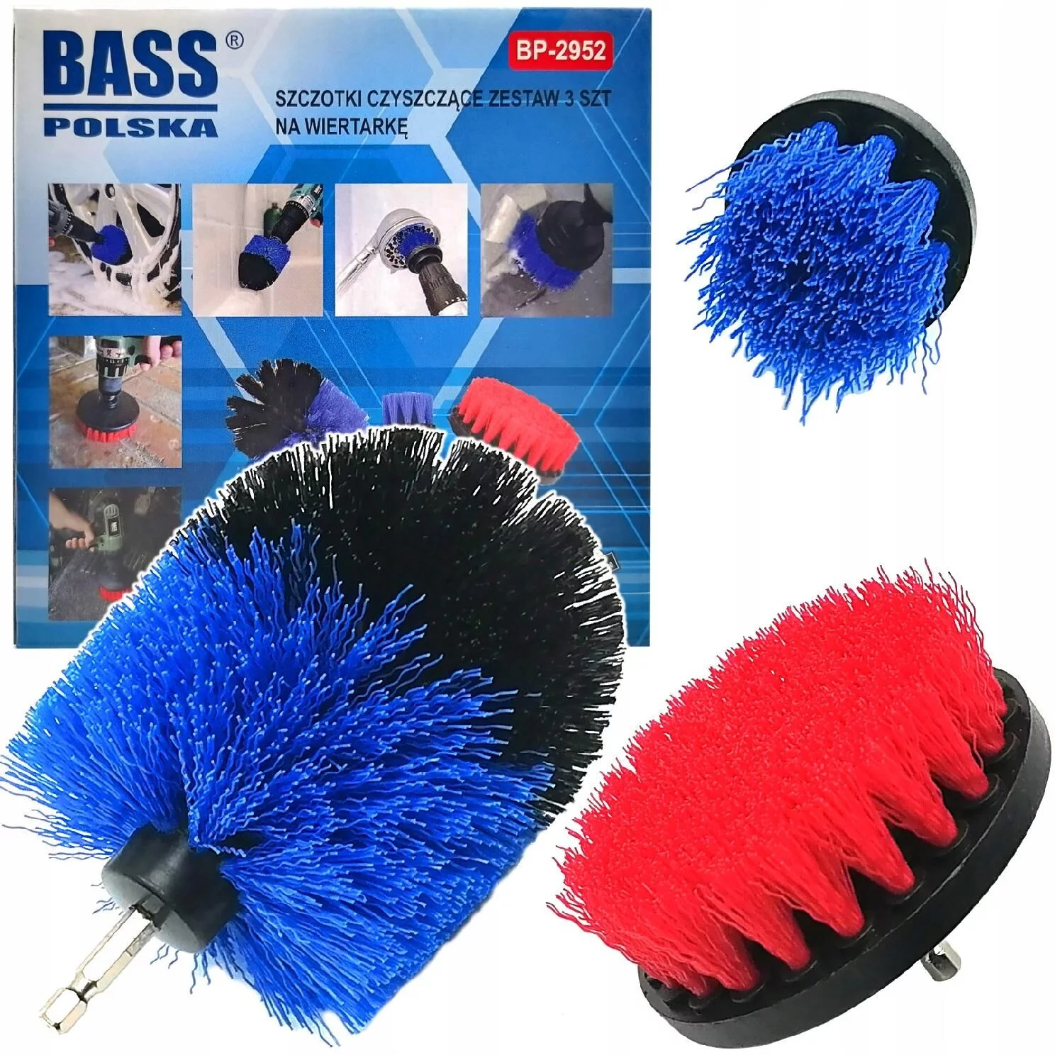 SZCZOTKI NA WKRĘTARKĘ 3szt