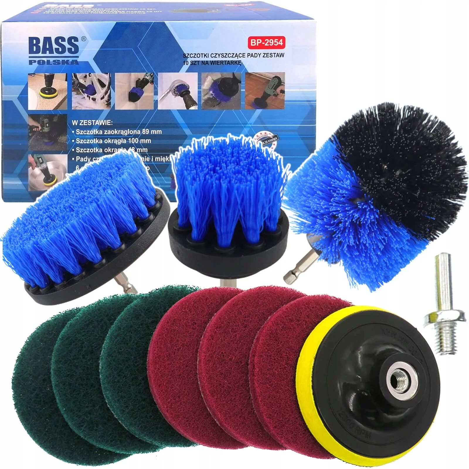 SZCZOTKI NA WKRĘTARKĘ 10szt