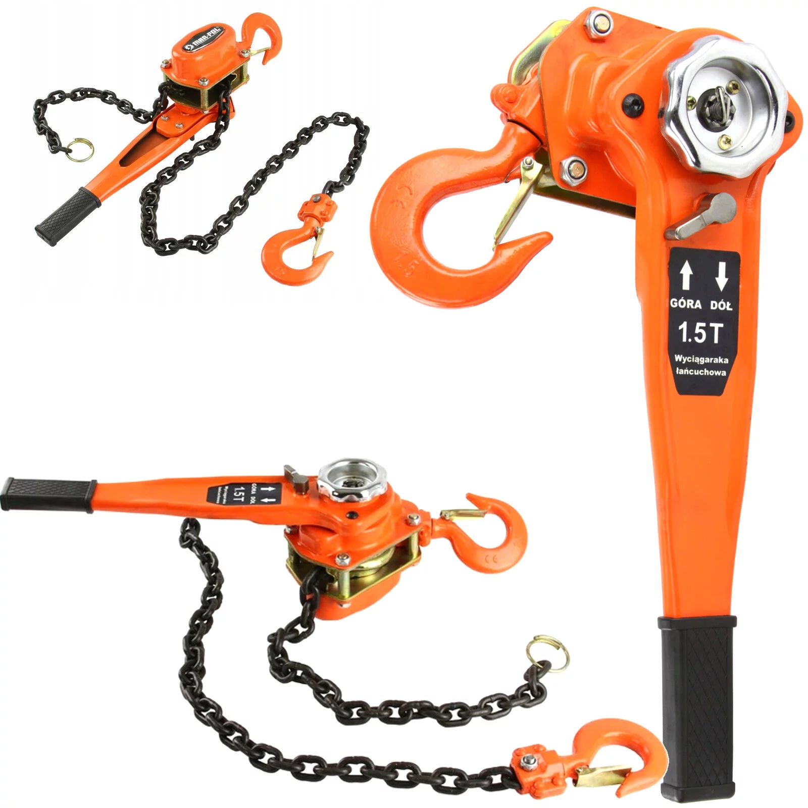 WCIĄGARKA ŁAŃCUCHOWA 1,5T GRZECHOTKA