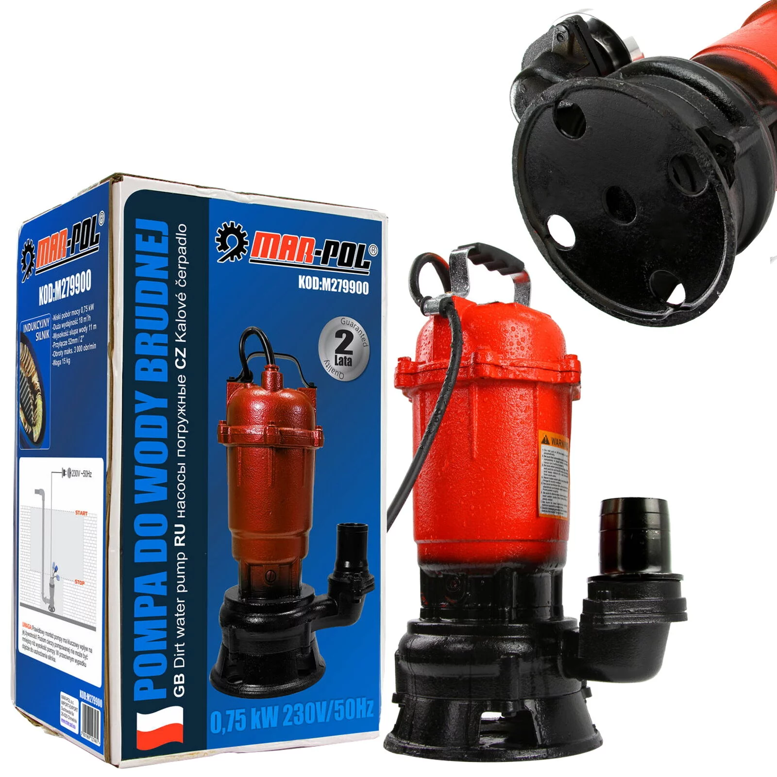 POMPA Z ROZDRABNIACZEM MP 0,75