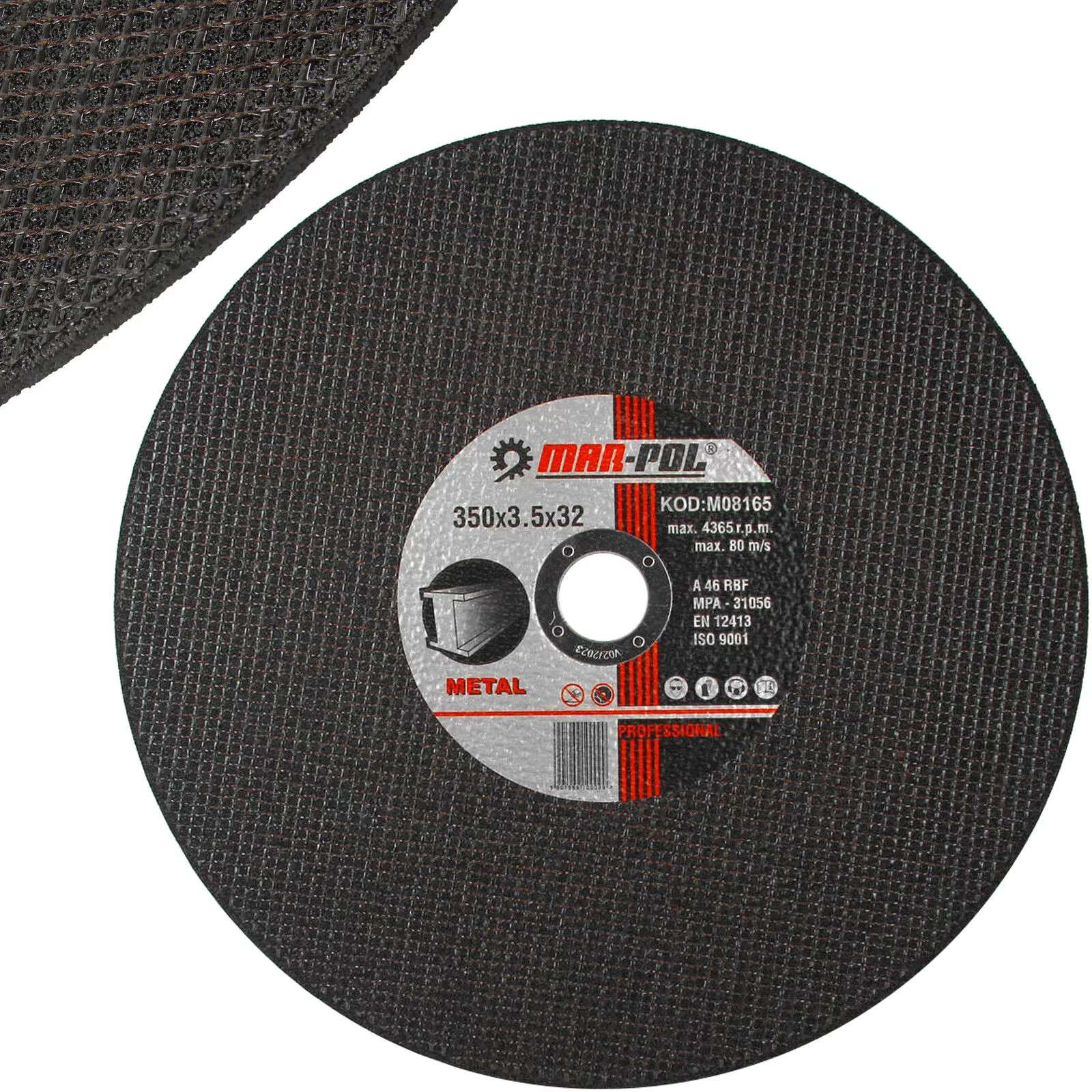 TARCZA DO METALU 350mm otwór 32 M08165