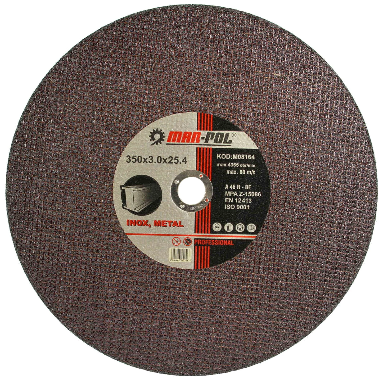 TARCZA DO METALU 350mm otwór 25,4 M08164