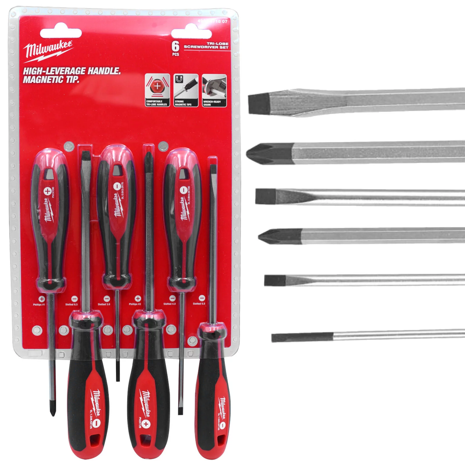 ZESTAW WKRĘTAKÓW PŁASKIE+PH 6PCS BLISTER