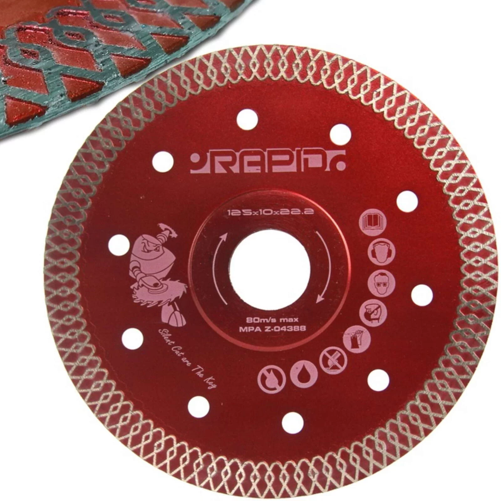 TARCZA 125MM RAPID SILENT CUT RED