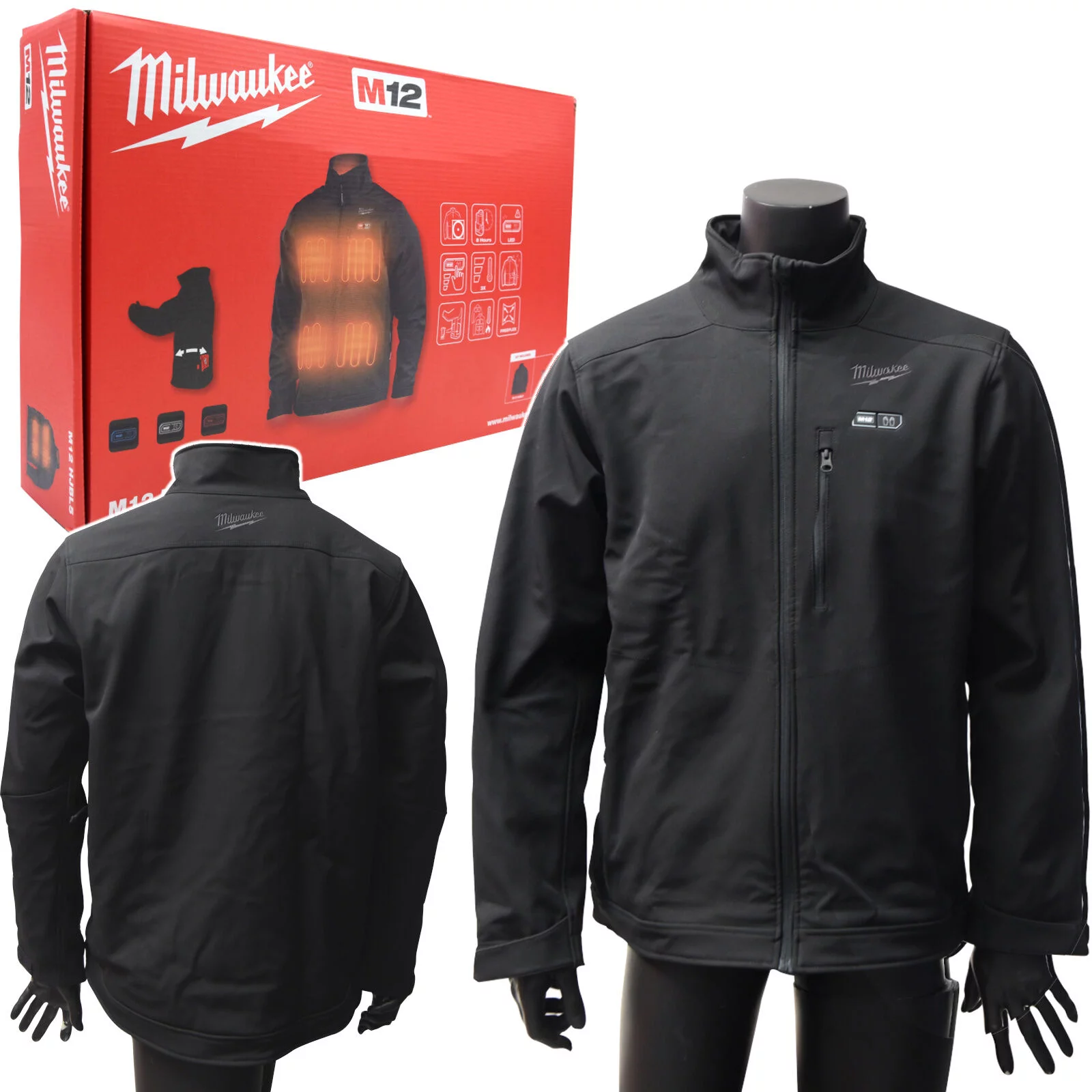 KURTKA M12HJBL5 XL podgrzewana