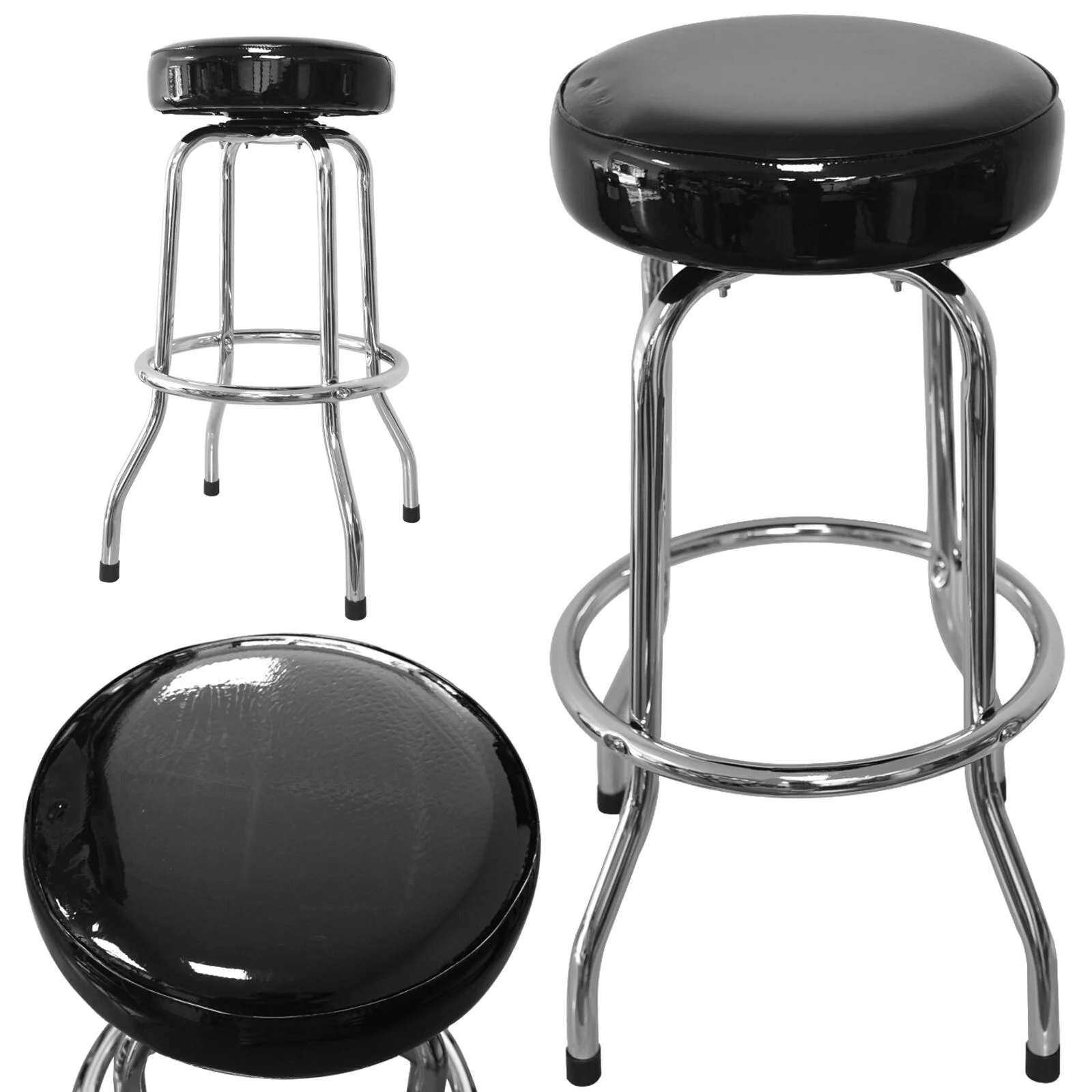 TABORET WARSZTATOWY CZARNY