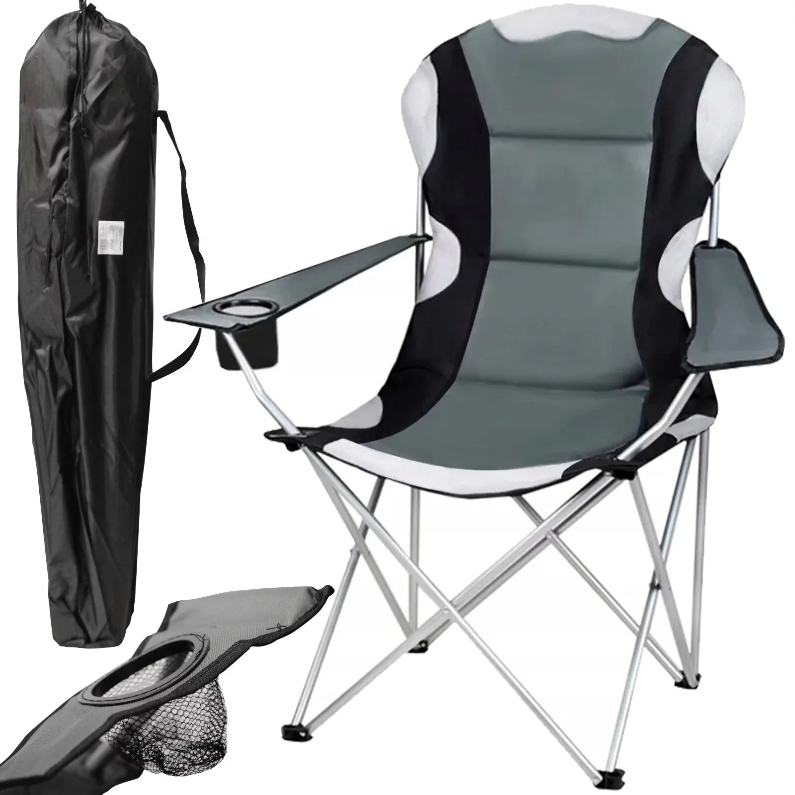 KRZESŁO WĘDKARSKIE SKŁADANE FOTEL miękki