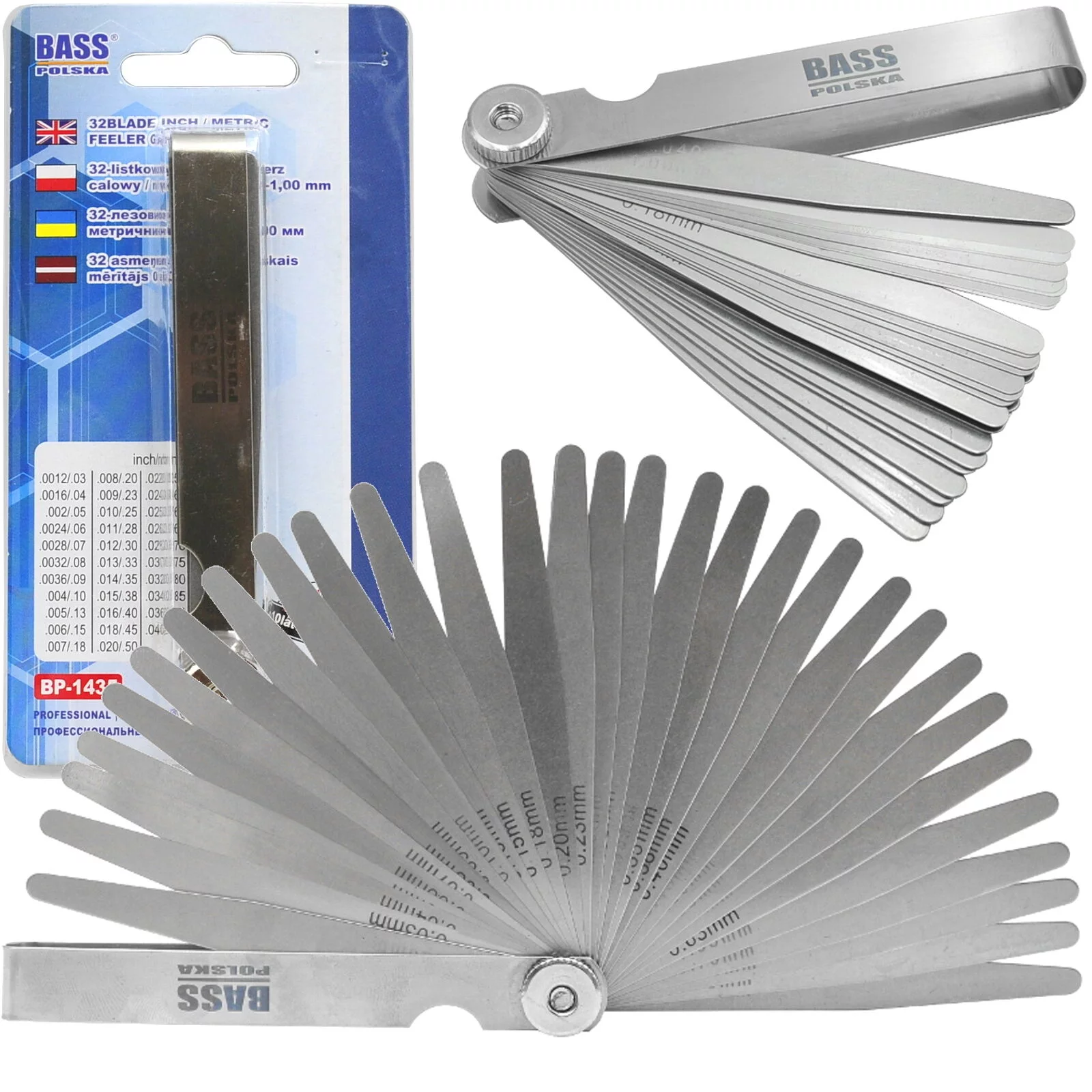 SZCZELINOMIERZ LISTKOWY 0,03-1,00mm 32 listki