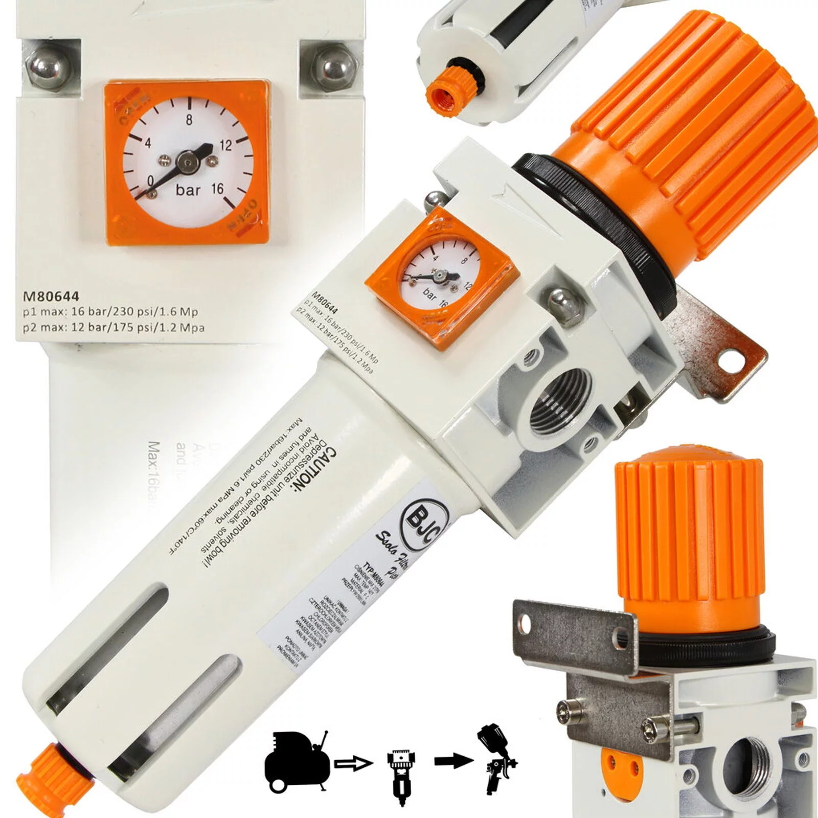 ODWADNIACZ Z REGULATOREM 1/2" 15bar BJC