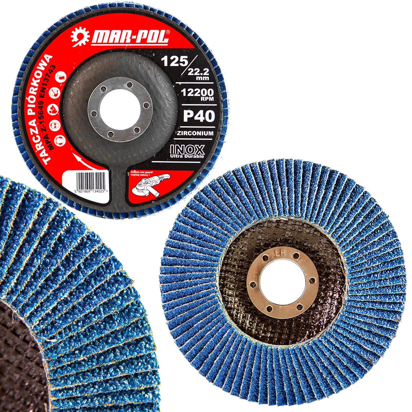 TARCZA LISTKOWA 125mm P40 CYRKON