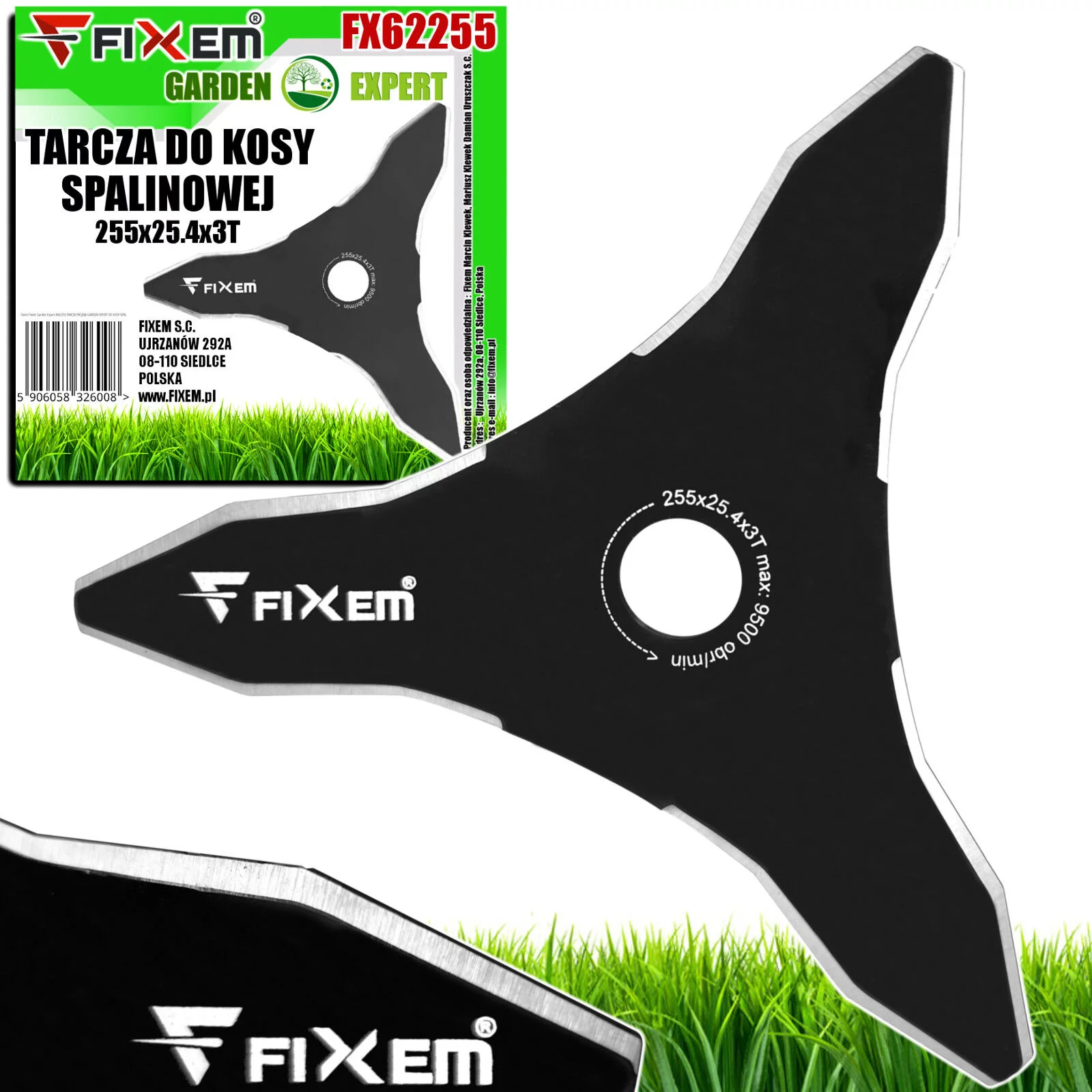 TARCZA TRÓJZĄB GARDEN EXPERT 3mm DO KOSY