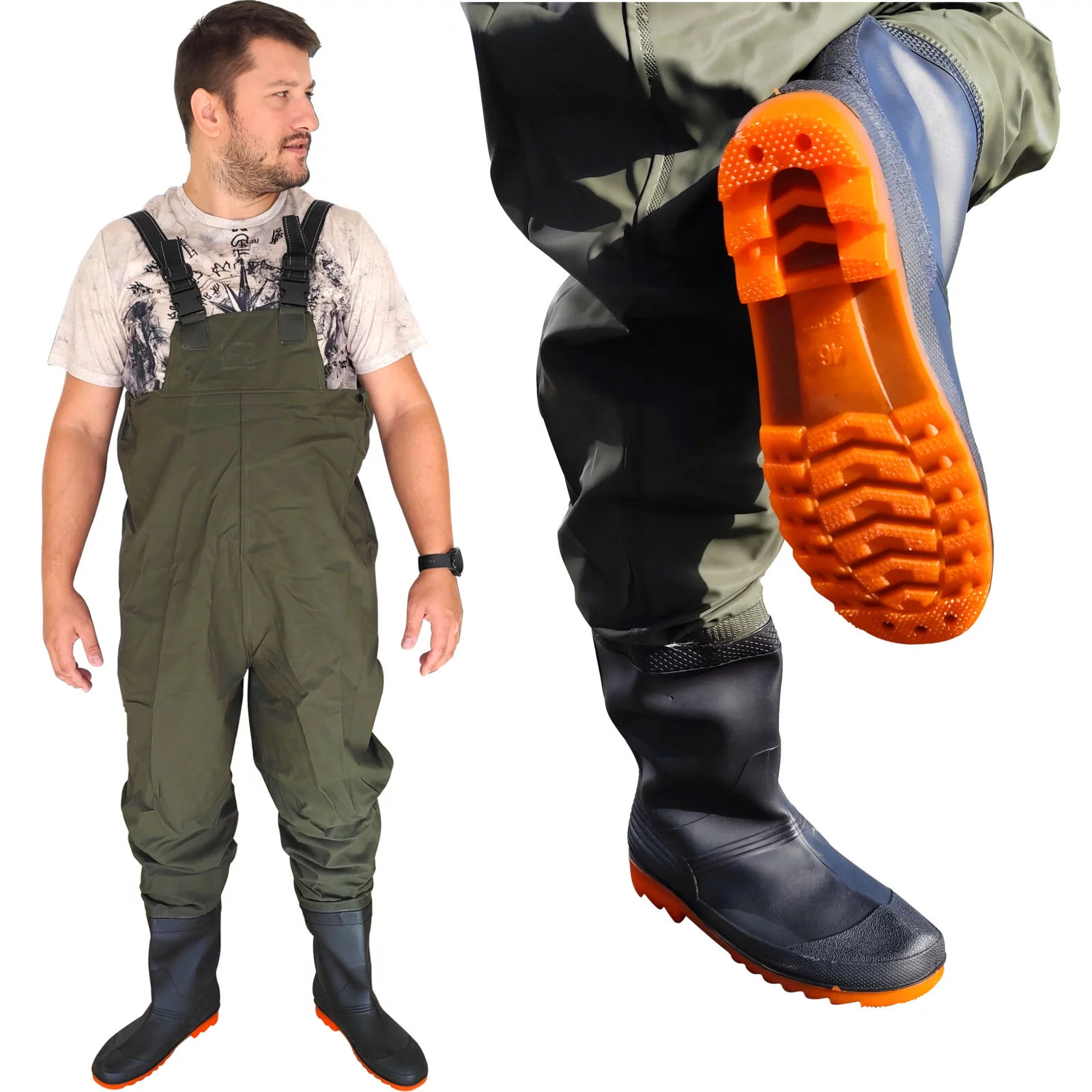 WODERY PVC rozmiar 43 BUTY SPODNIE SZELKI