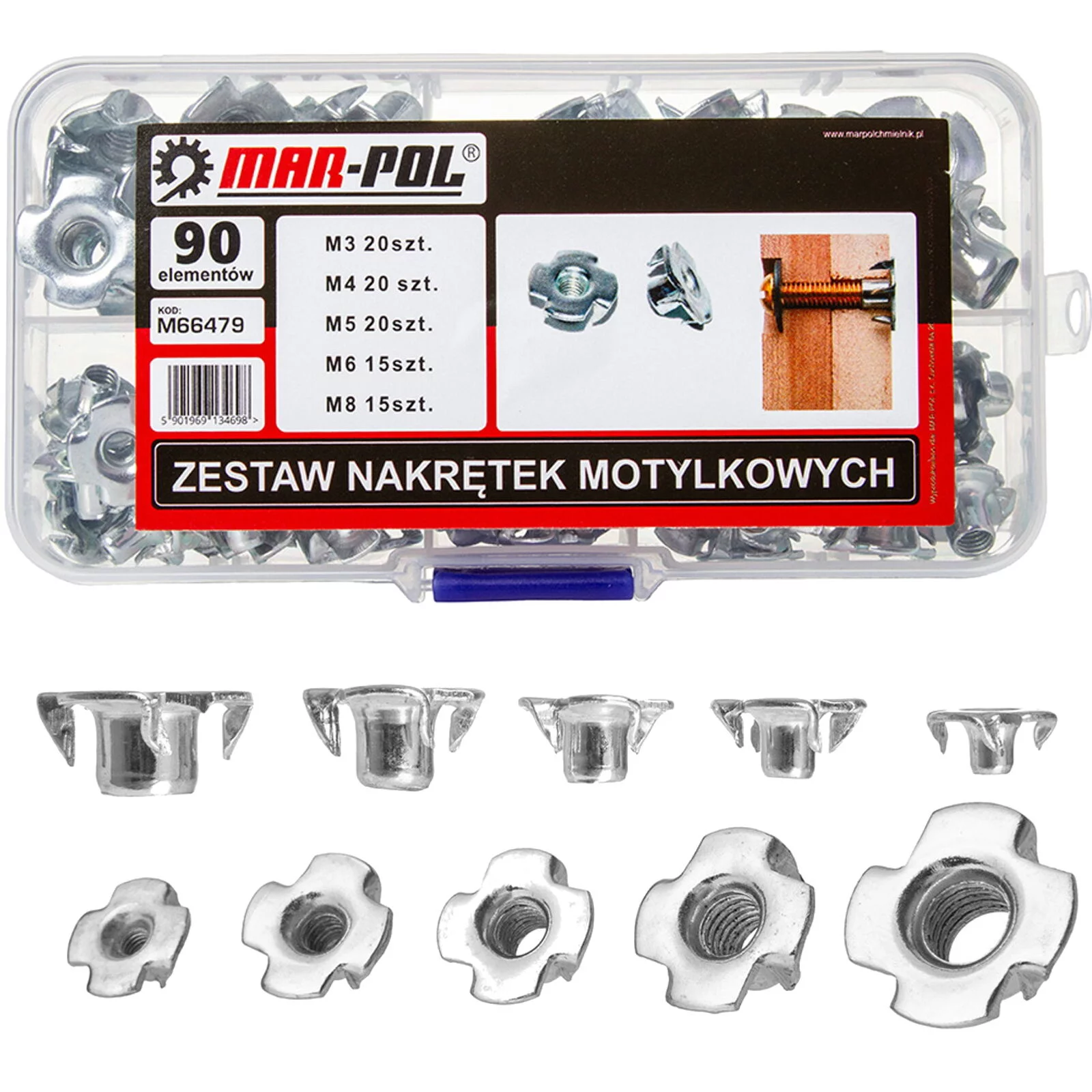 ZESTAW NAKRĘTEK PAZURKOWYCH 90el