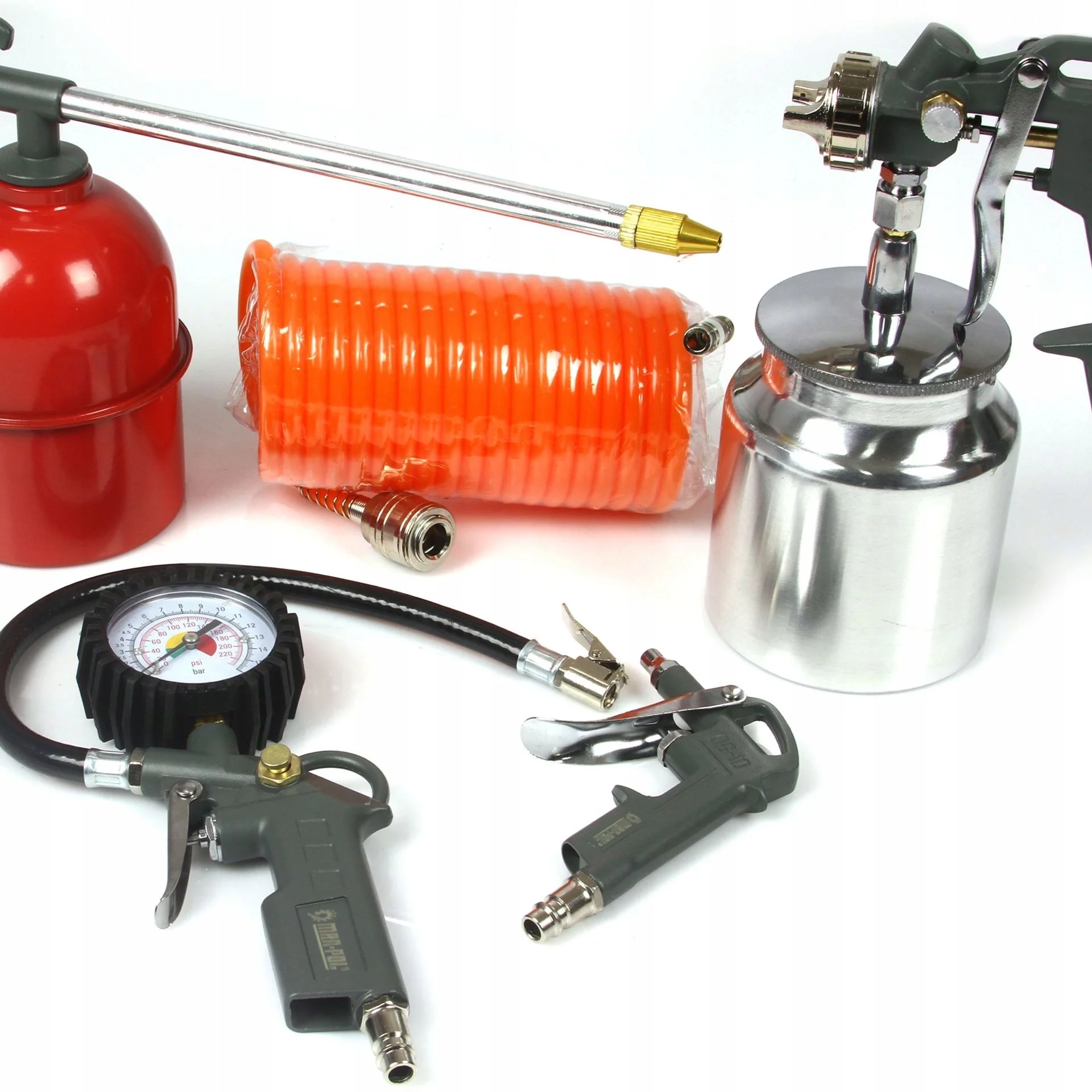 ZESTAW LAKIERNICZY DO MALOWANIA PISTOLET POMPOWANIA ROPOWANIA WĄŻ PRZEDMUCH