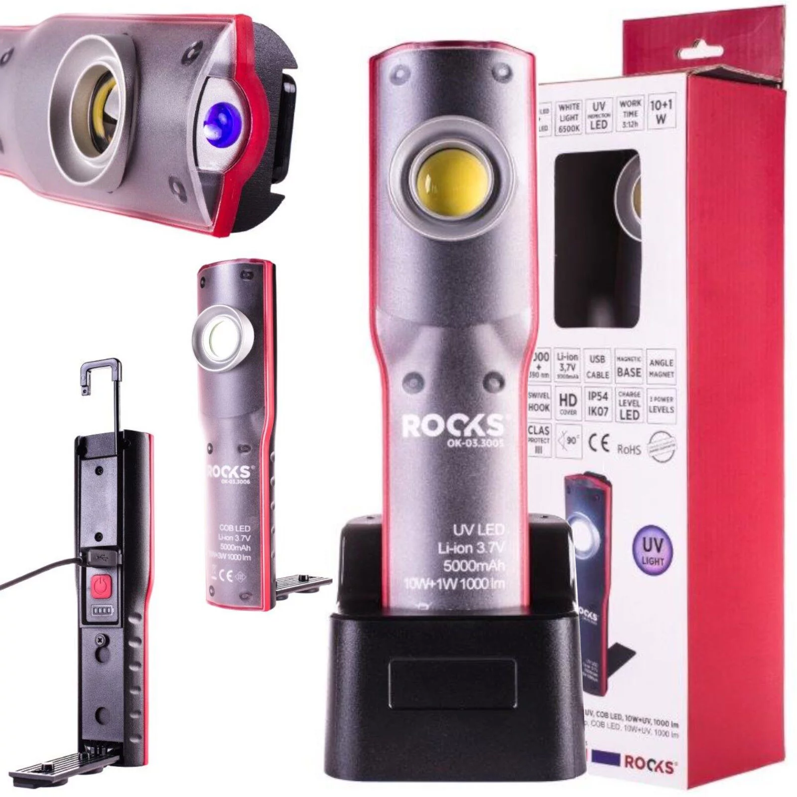 03-3005 LAMPA INSPEKCYJNA UV,COB LED 10W+1 1000LM