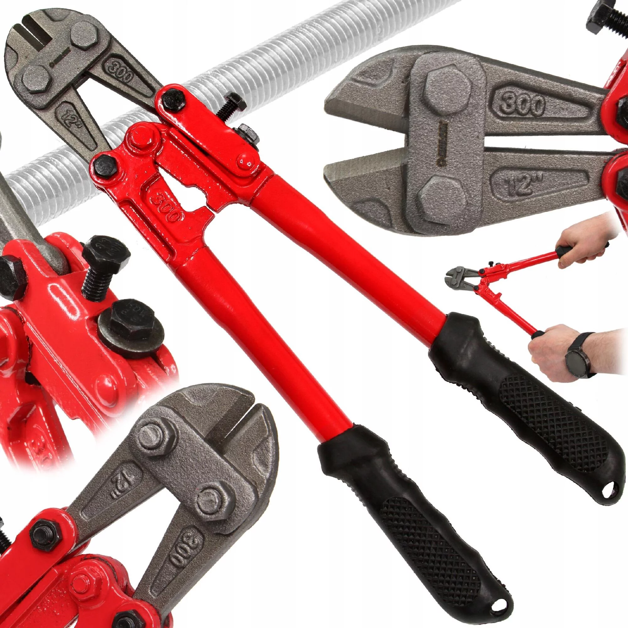 NOŻYCE DO CIĘCIA DRUTU STALOWYCH PRĘTÓW 12" 300mm